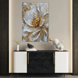 Floral 183 Canvas Art 18" x 24" / 45 x 60 cm / Black