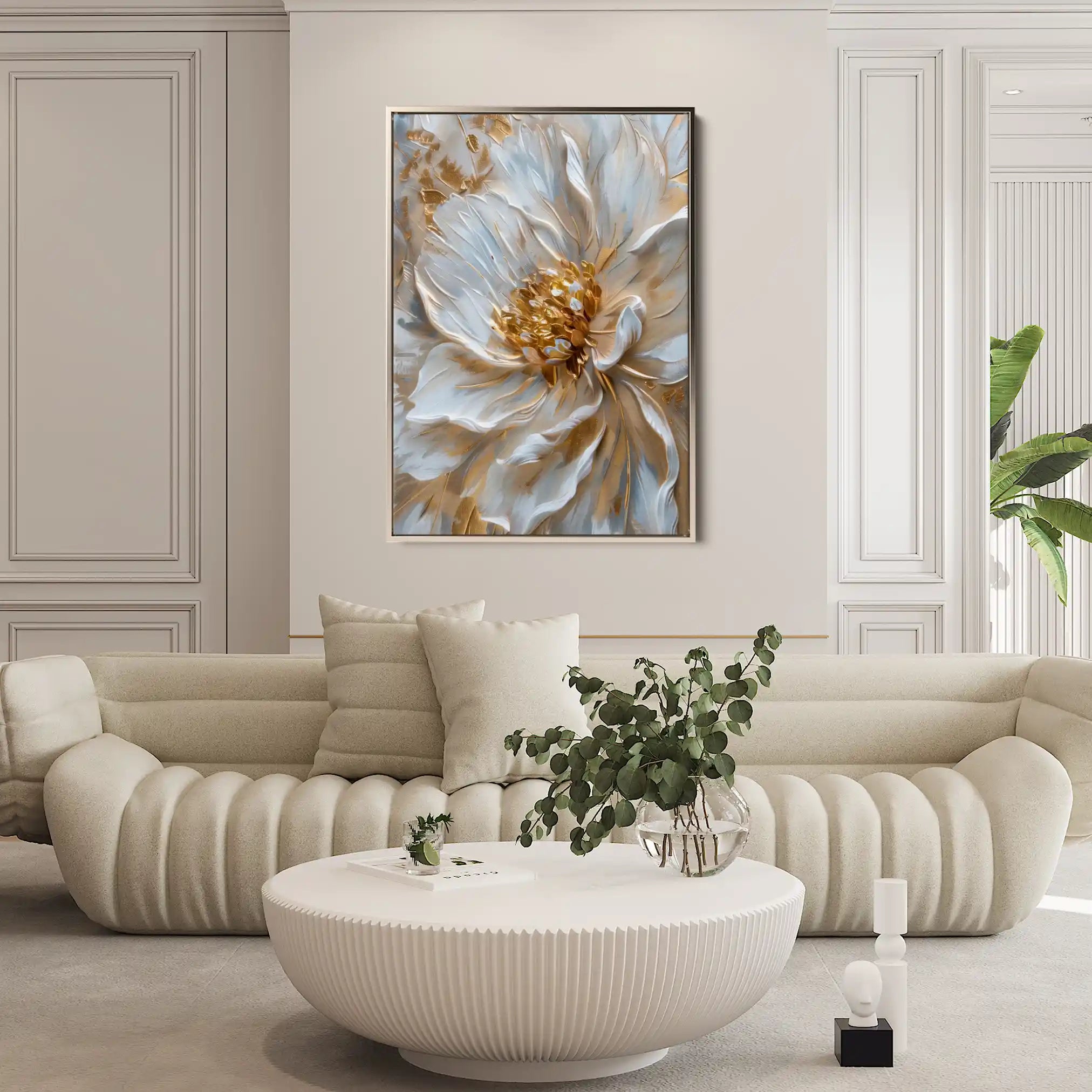 Floral 183 Canvas Art 60 x 40 cm / Black