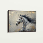 Horses 183 Canvas Art 18" x 24" / 45 x 60 cm / Black