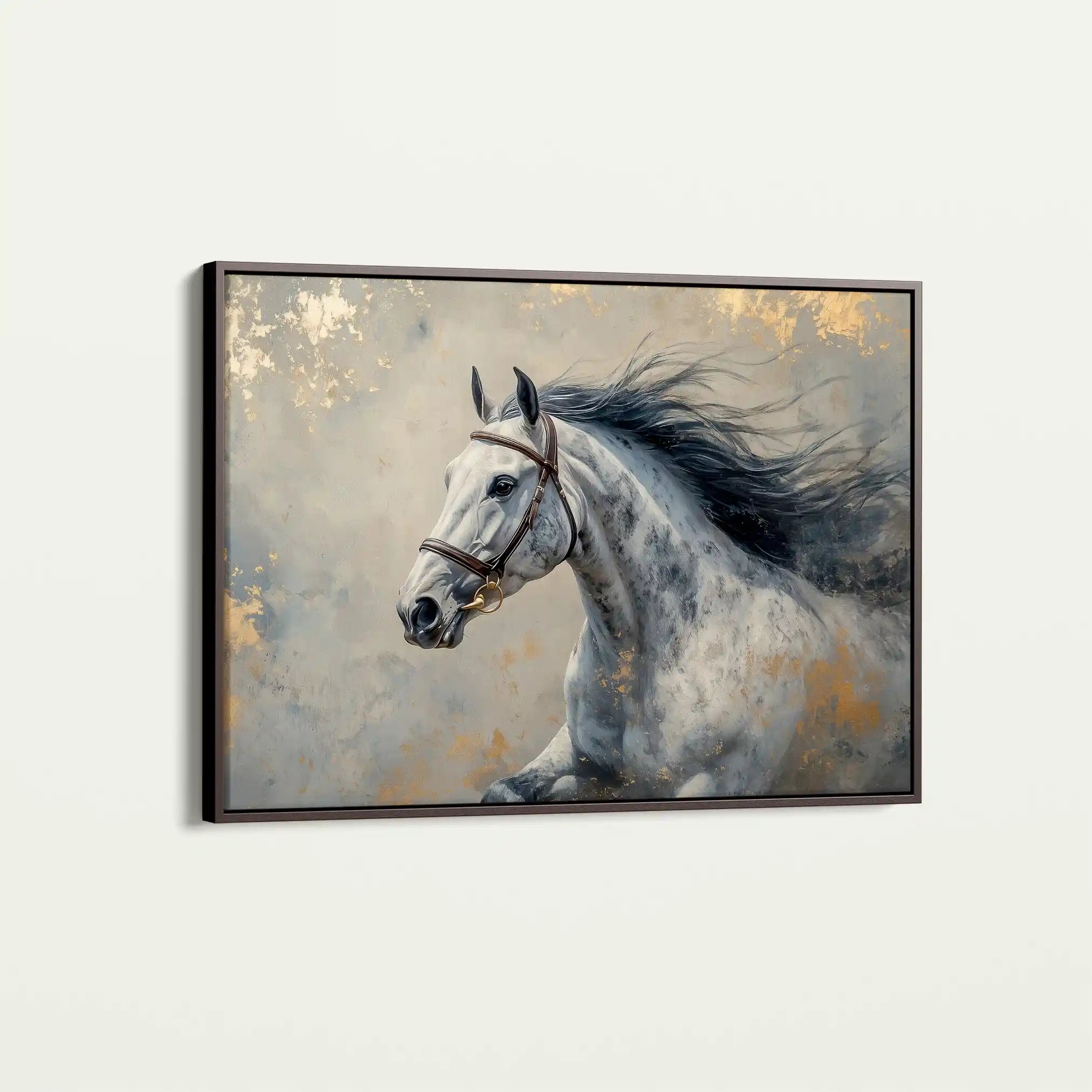 Horses 183 Canvas Art 60 x 40 cm / Black