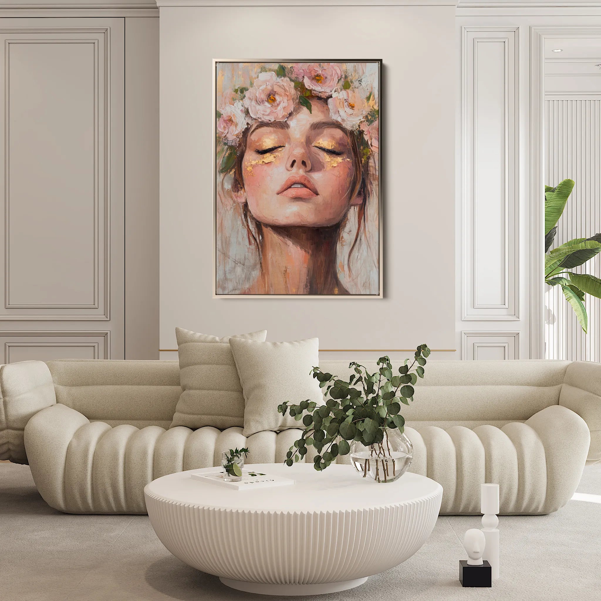 Portrait 183 Canvas Art 18" x 24" / 45 x 60 cm / Black