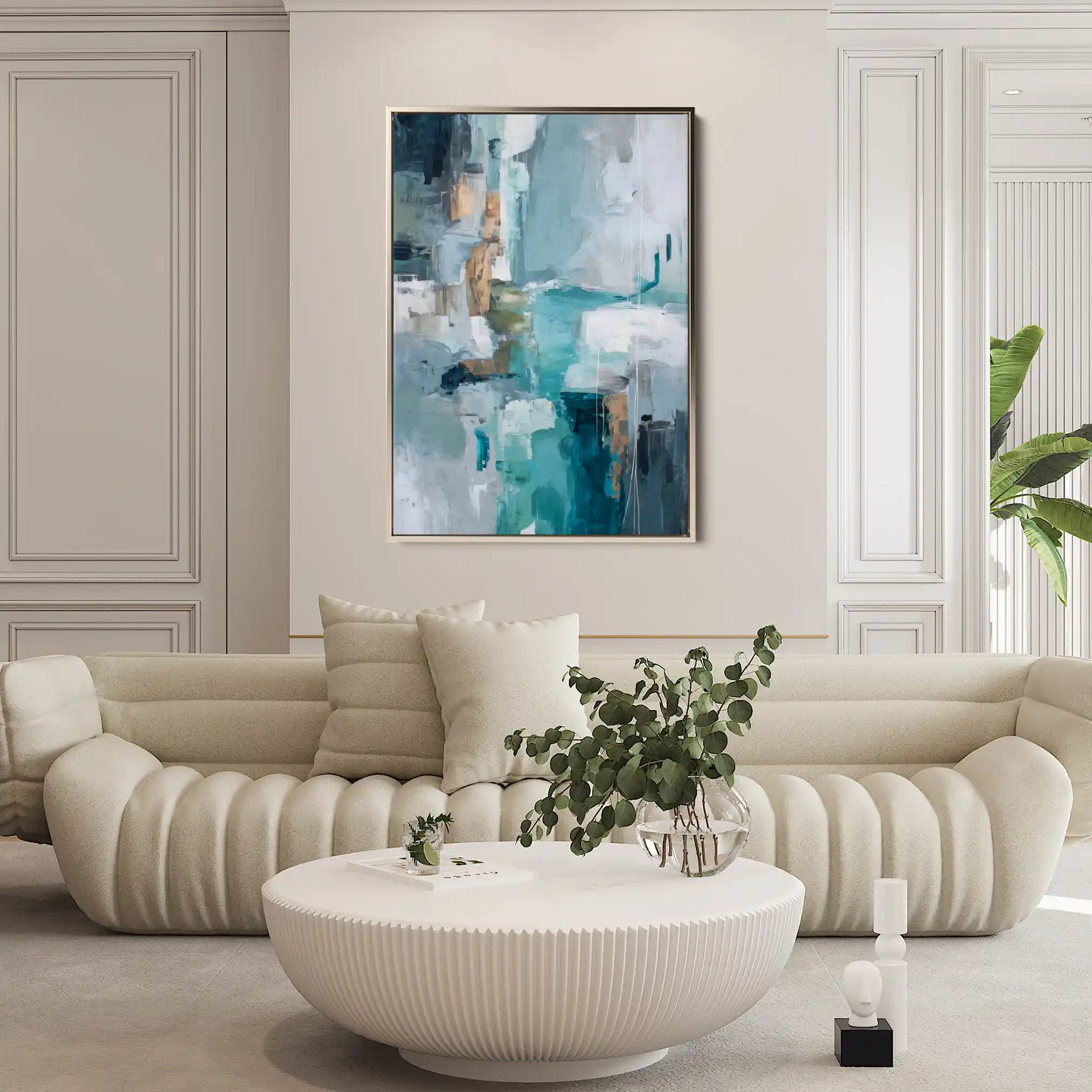 Abstract 1830 Canvas Art 60 x 40 cm / Black