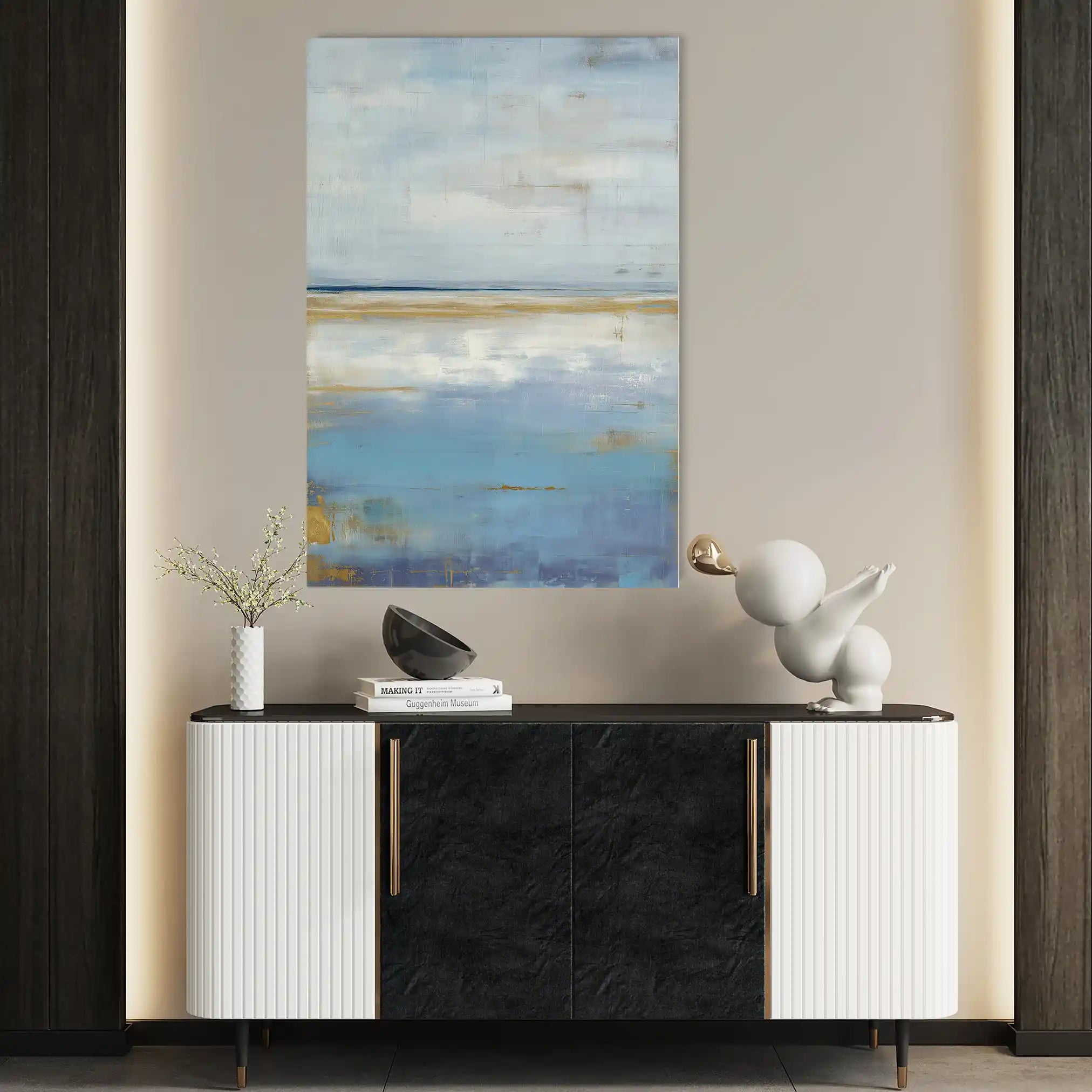 Abstract 1831 Canvas Art 60 x 40 cm / Black