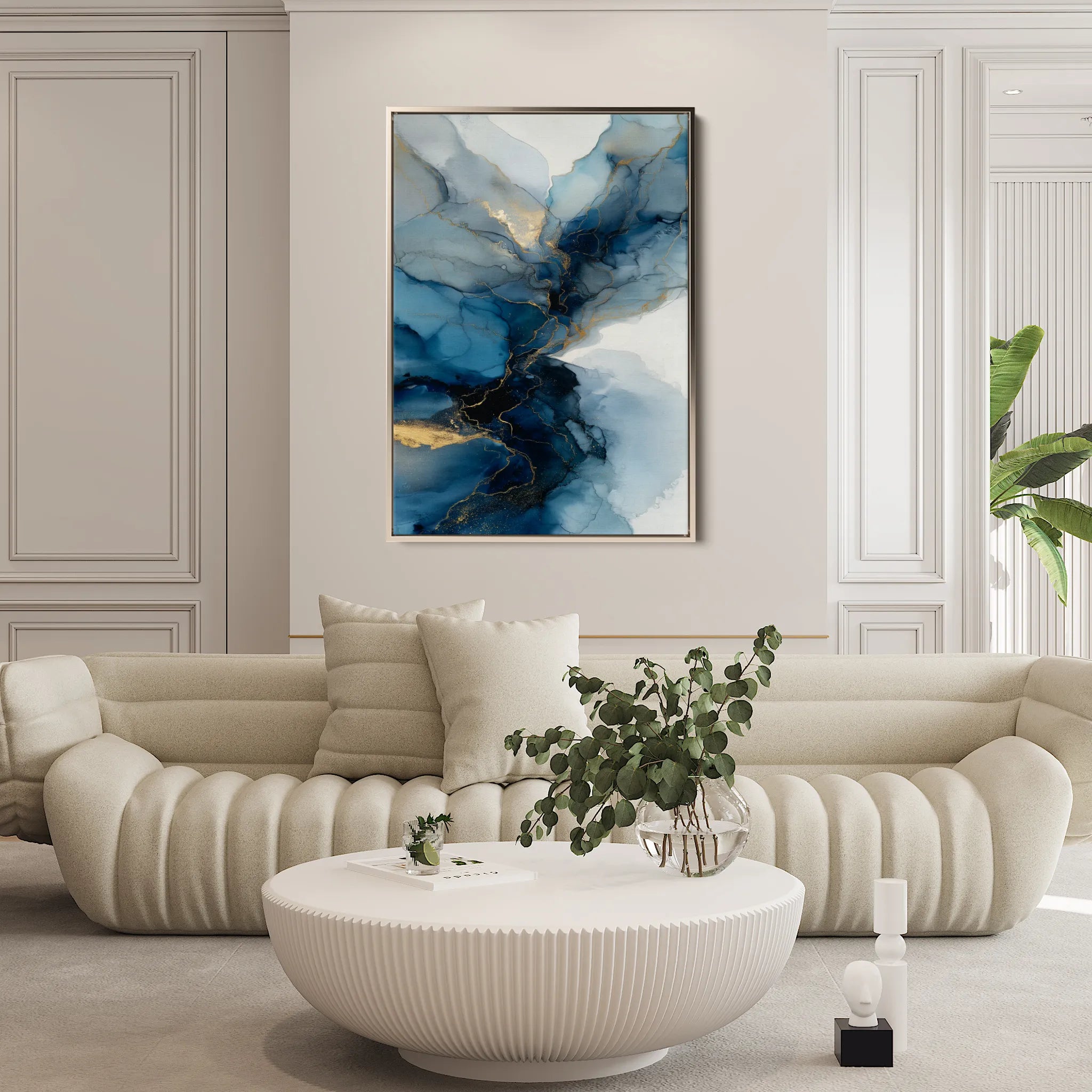 Abstract 1832 Canvas Art 18" x 24" / 45 x 60 cm / Black