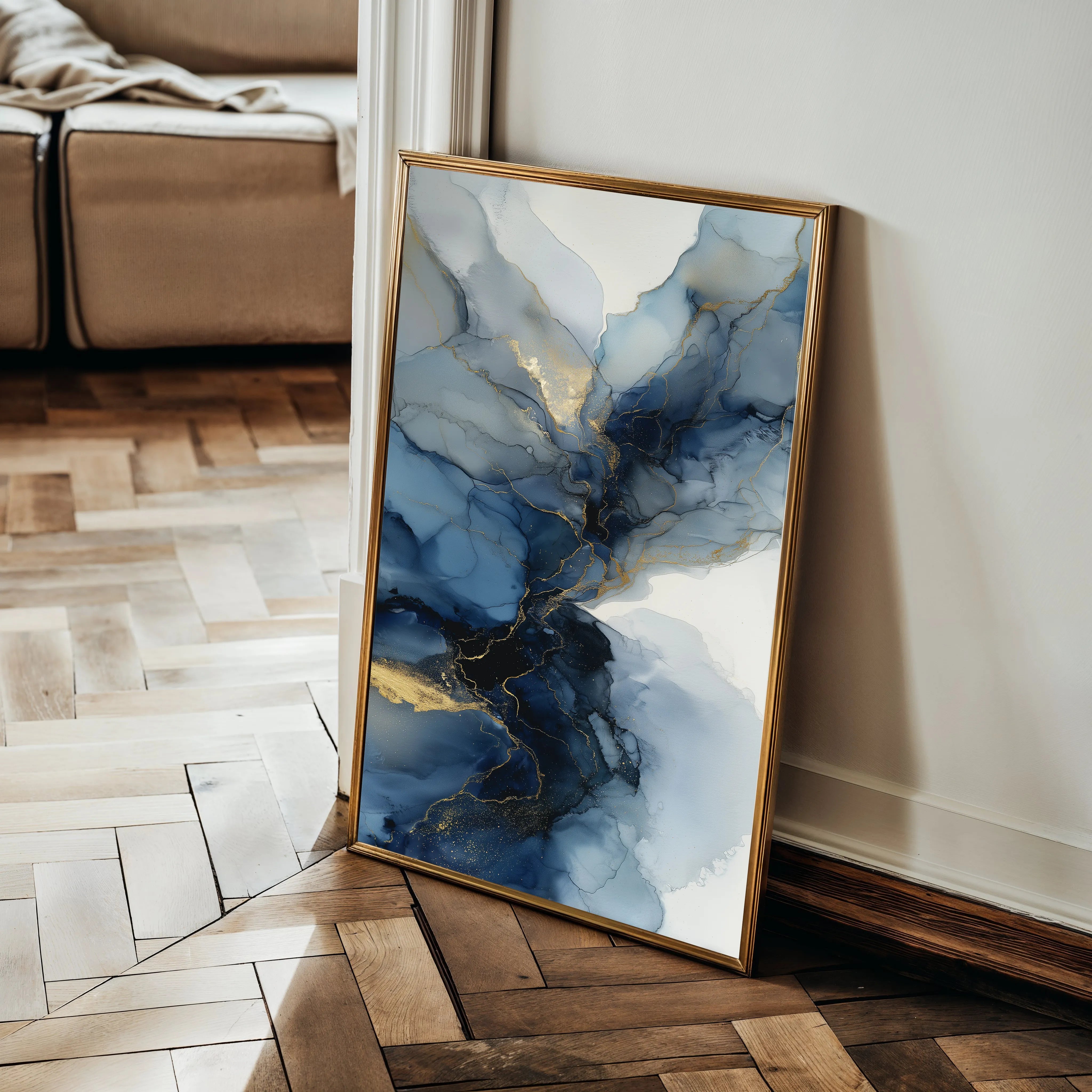 Abstract 1832 Canvas Art 18" x 24" / 45 x 60 cm / Black