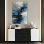 Abstract 1832 Canvas Art 18" x 24" / 45 x 60 cm / Black