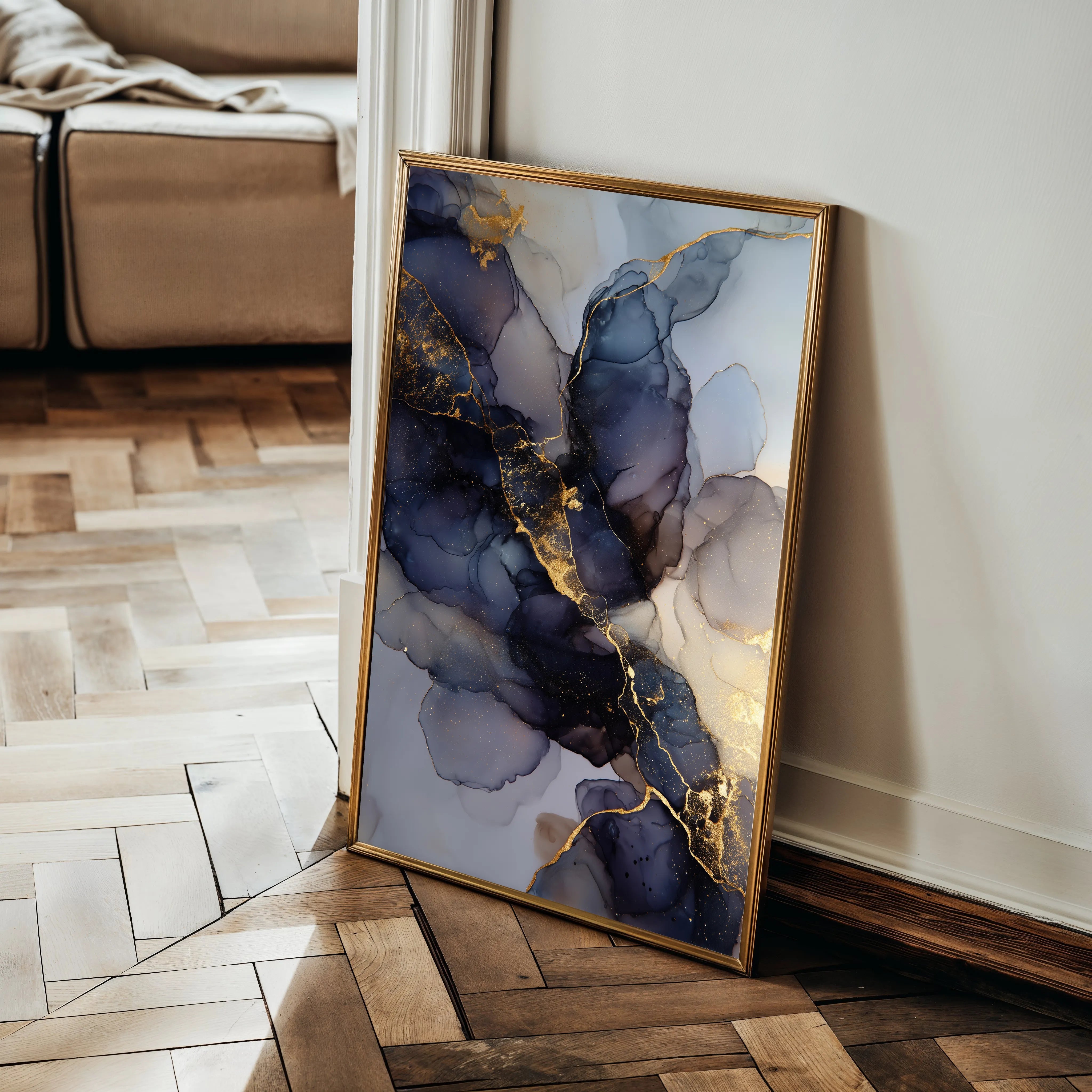 Abstract 1833 Canvas Art 18" x 24" / 45 x 60 cm / Black