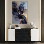 Abstract 1833 Canvas Art 18" x 24" / 45 x 60 cm / Black