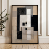 Abstract 1835 Canvas Art 18" x 24" / 45 x 60 cm / Black