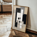 Abstract 1835 Canvas Art 18" x 24" / 45 x 60 cm / Black