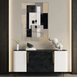Abstract 1835 Canvas Art 60 x 40 cm / Black