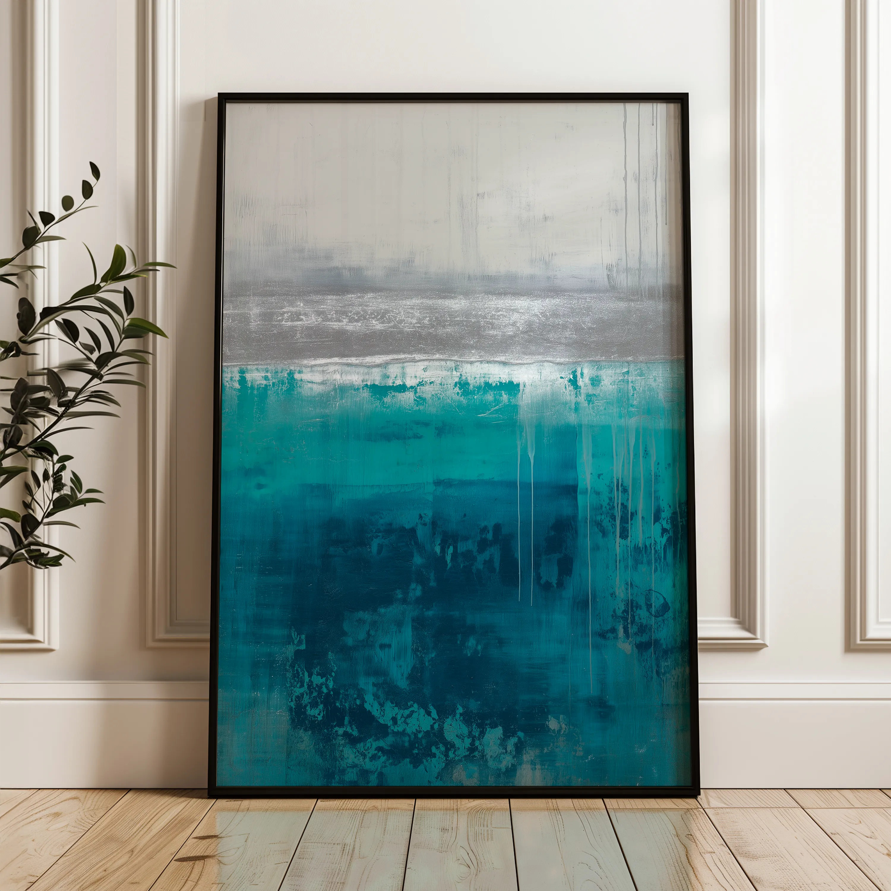 Abstract 1838 Canvas Art 18" x 24" / 45 x 60 cm / Black
