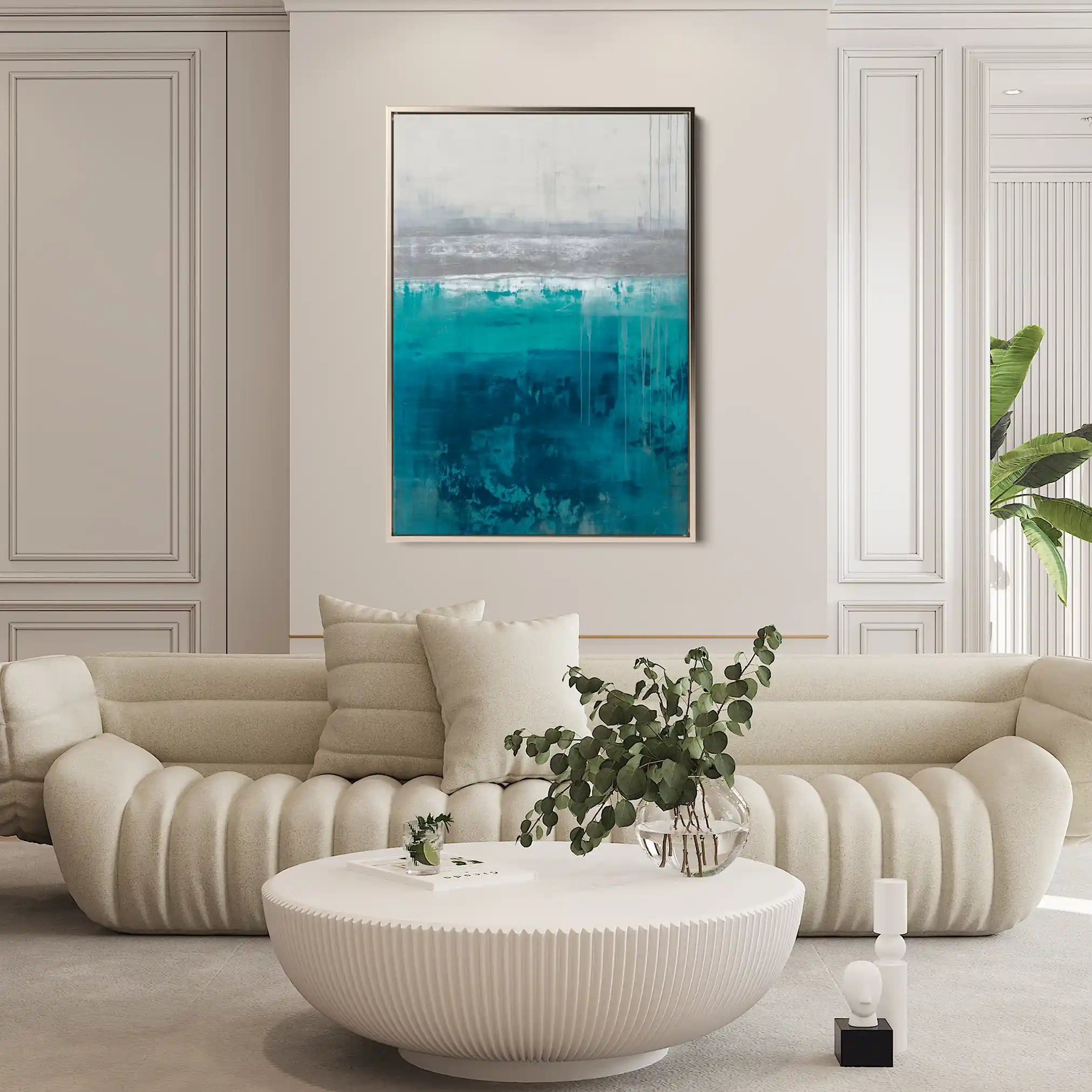 Abstract 1838 Canvas Art 60 x 40 cm / Black