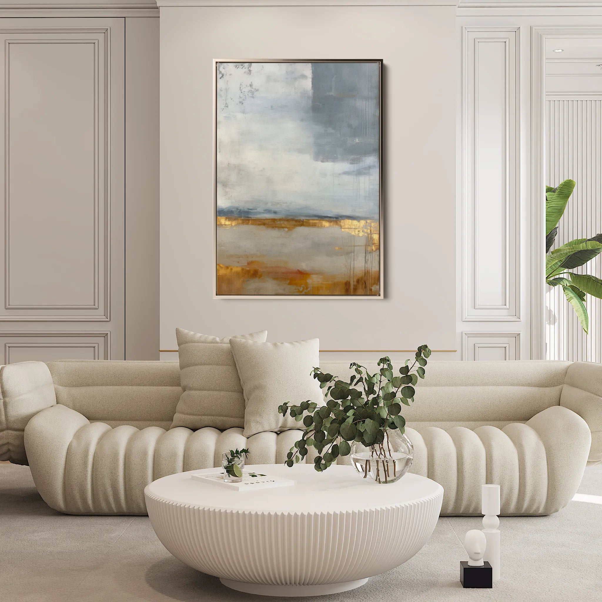 Abstract 1839 Canvas Art 18" x 24" / 45 x 60 cm / Black
