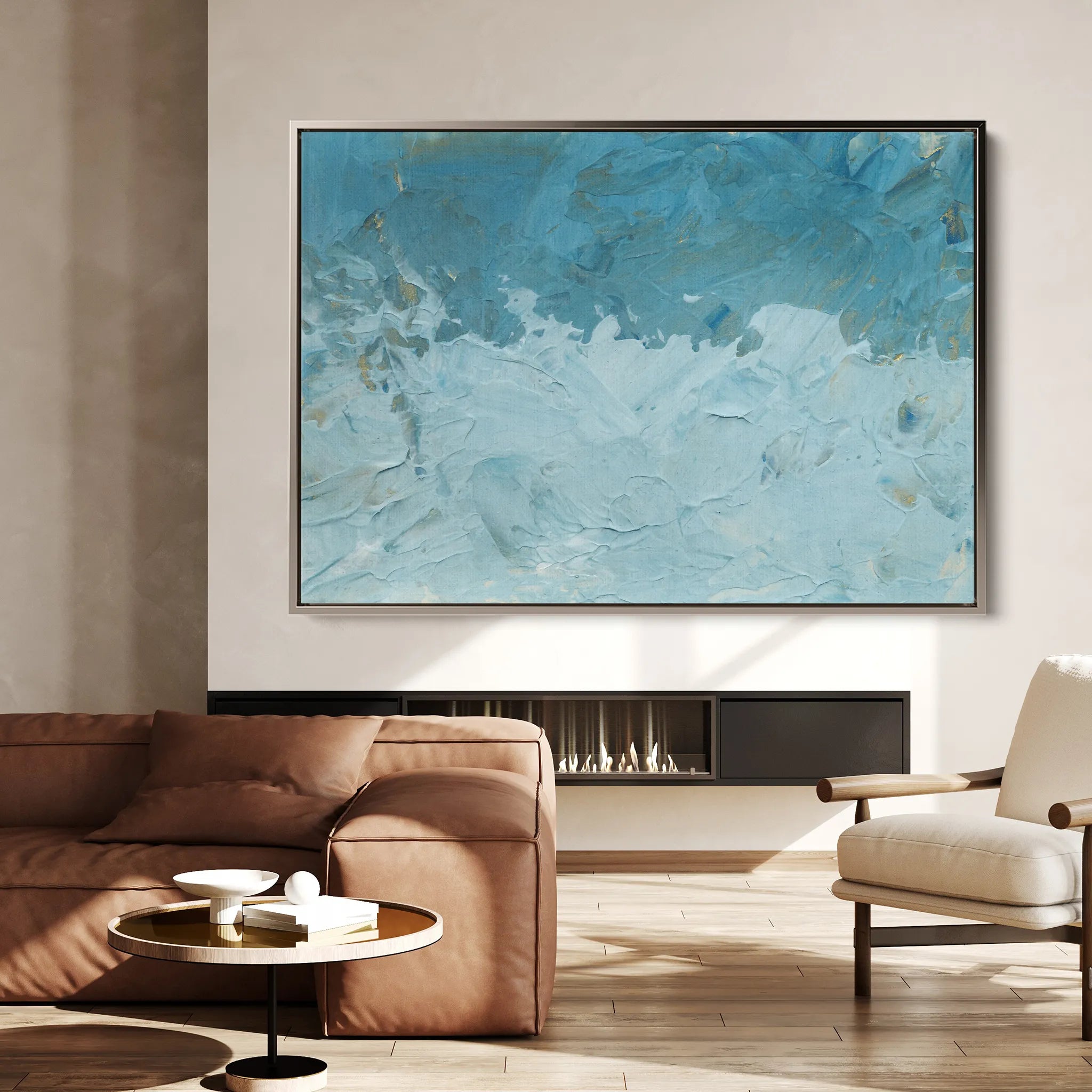 Abstract 184 Canvas Art 18" x 24" / 45 x 60 cm / Black