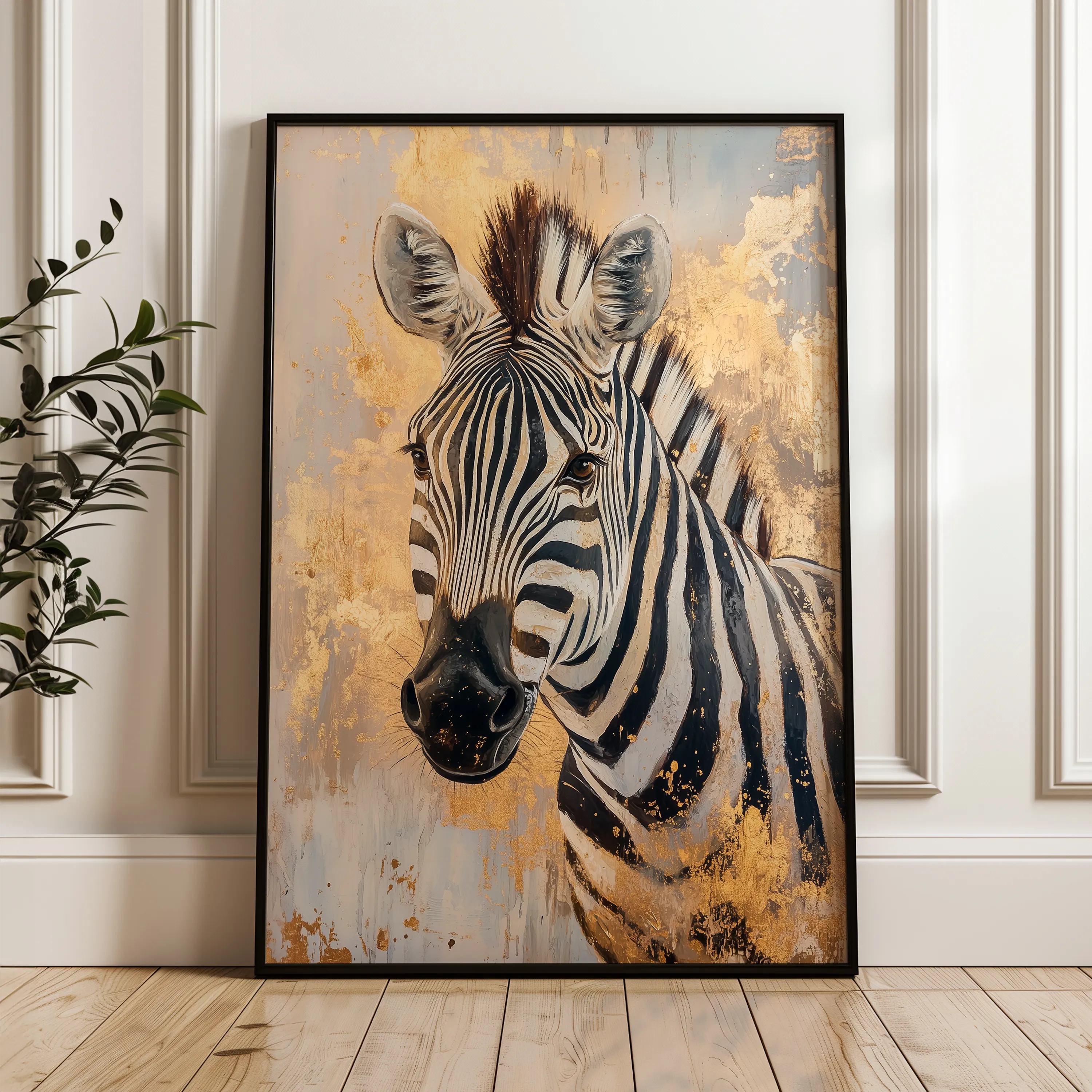 Animals 184 Canvas Art 18" x 24" / 45 x 60 cm / Black