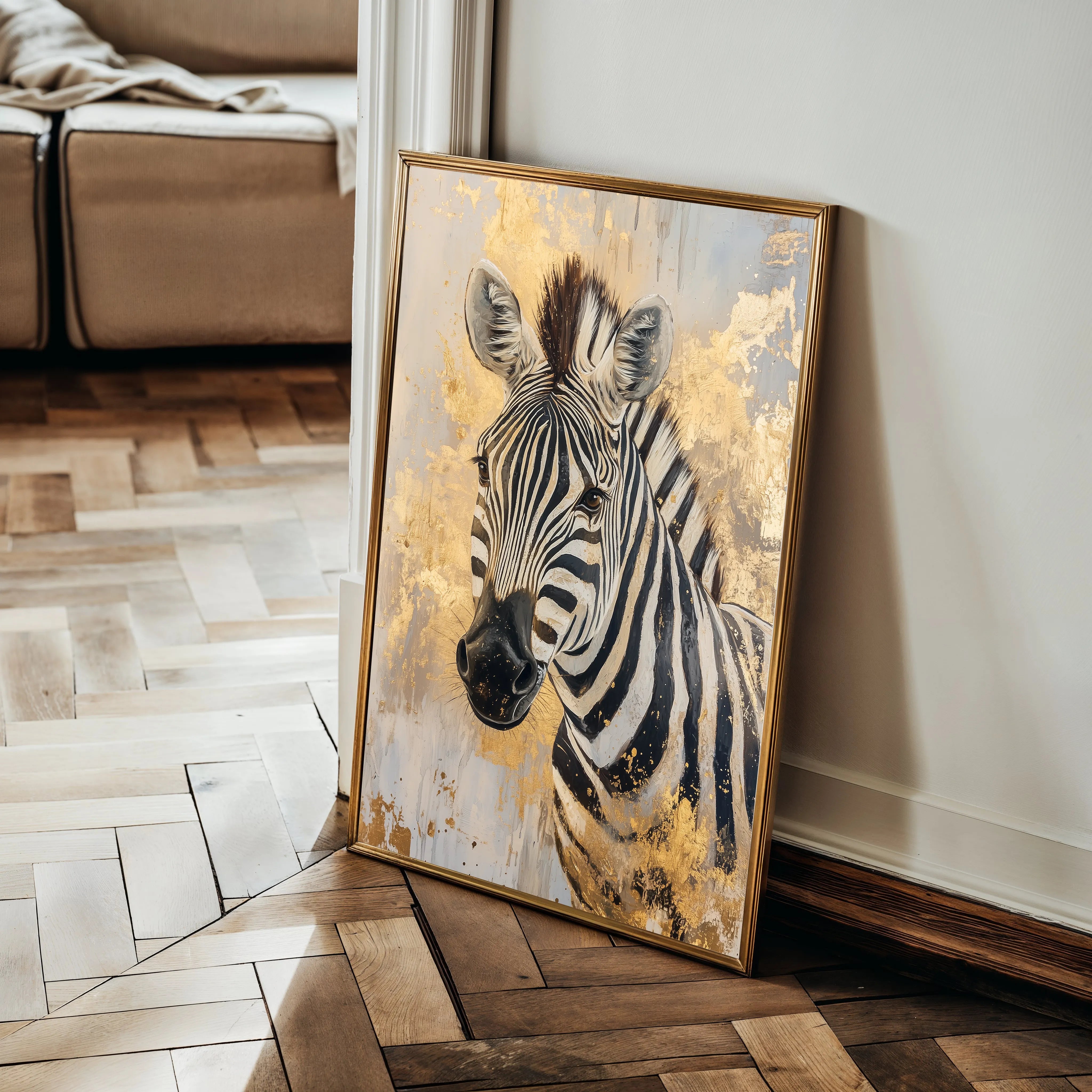 Animals 184 Canvas Art 18" x 24" / 45 x 60 cm / Black
