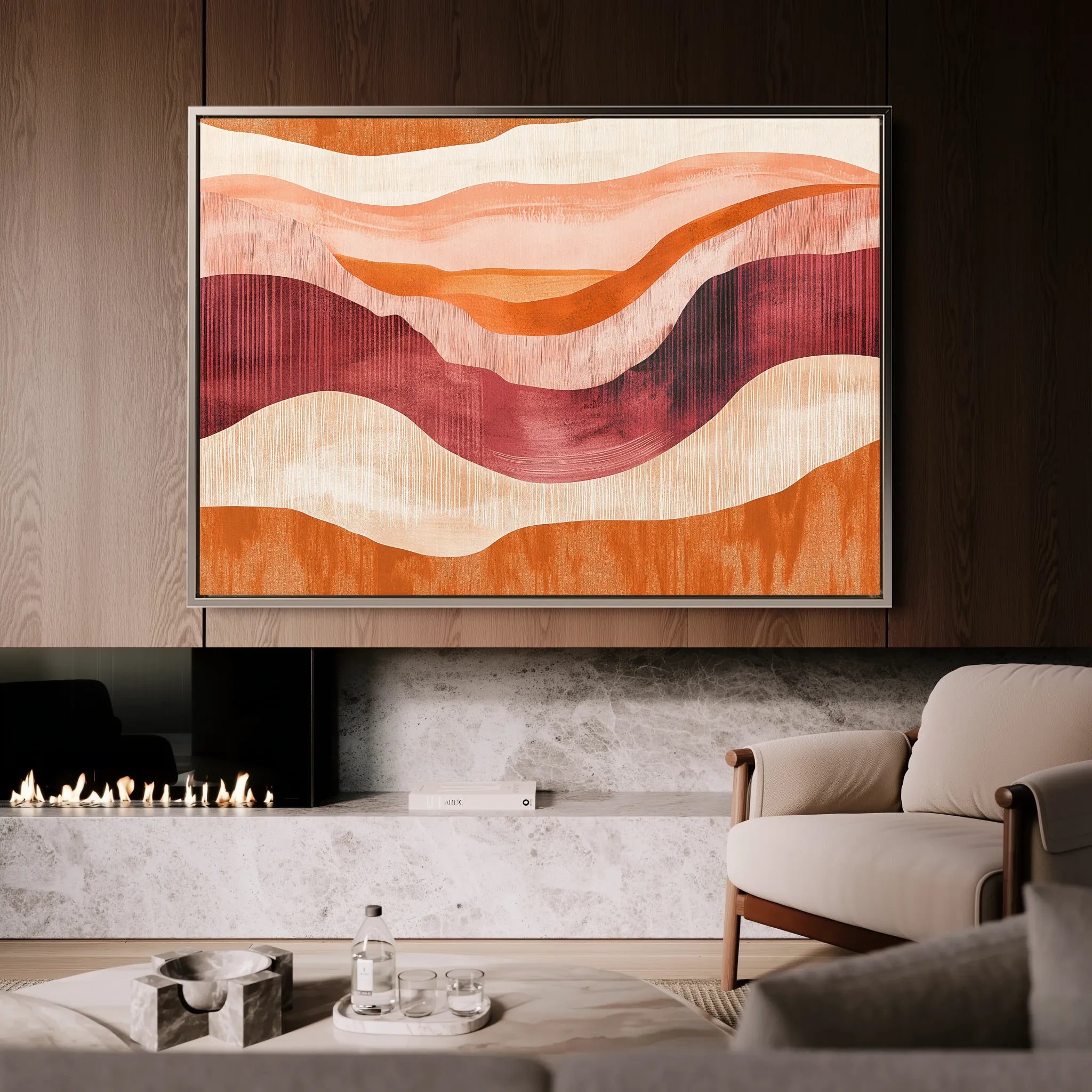 Boho 184 Canvas Art 18" x 24" / 45 x 60 cm / Black