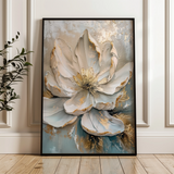 Floral 184 Canvas Art 18" x 24" / 45 x 60 cm / Black