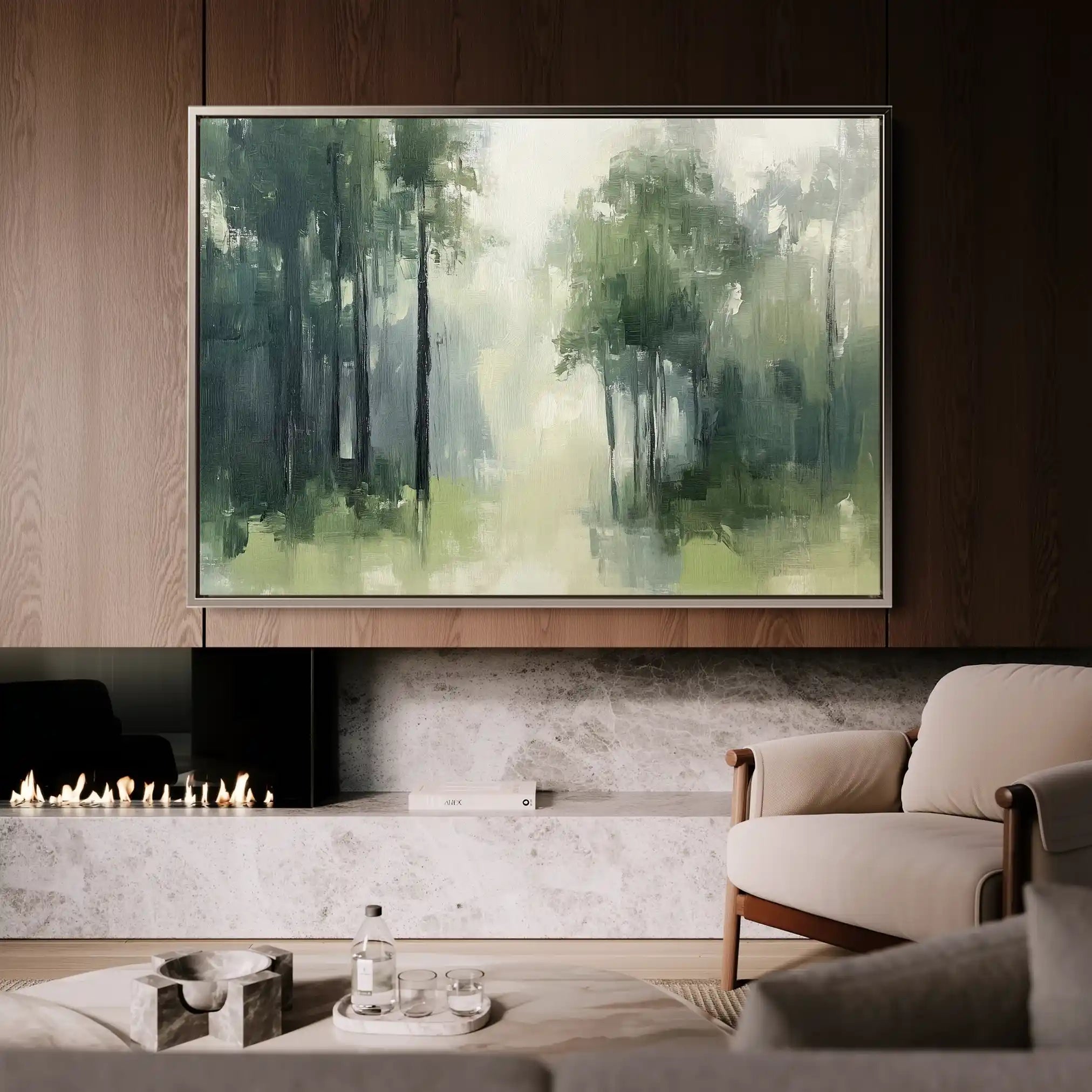 Landscape 184 Canvas Art 60 x 40 cm / Black