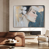 Portrait 184 Canvas Art 18" x 24" / 45 x 60 cm / Black