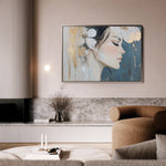 Portrait 184 Canvas Art 18" x 24" / 45 x 60 cm / Black