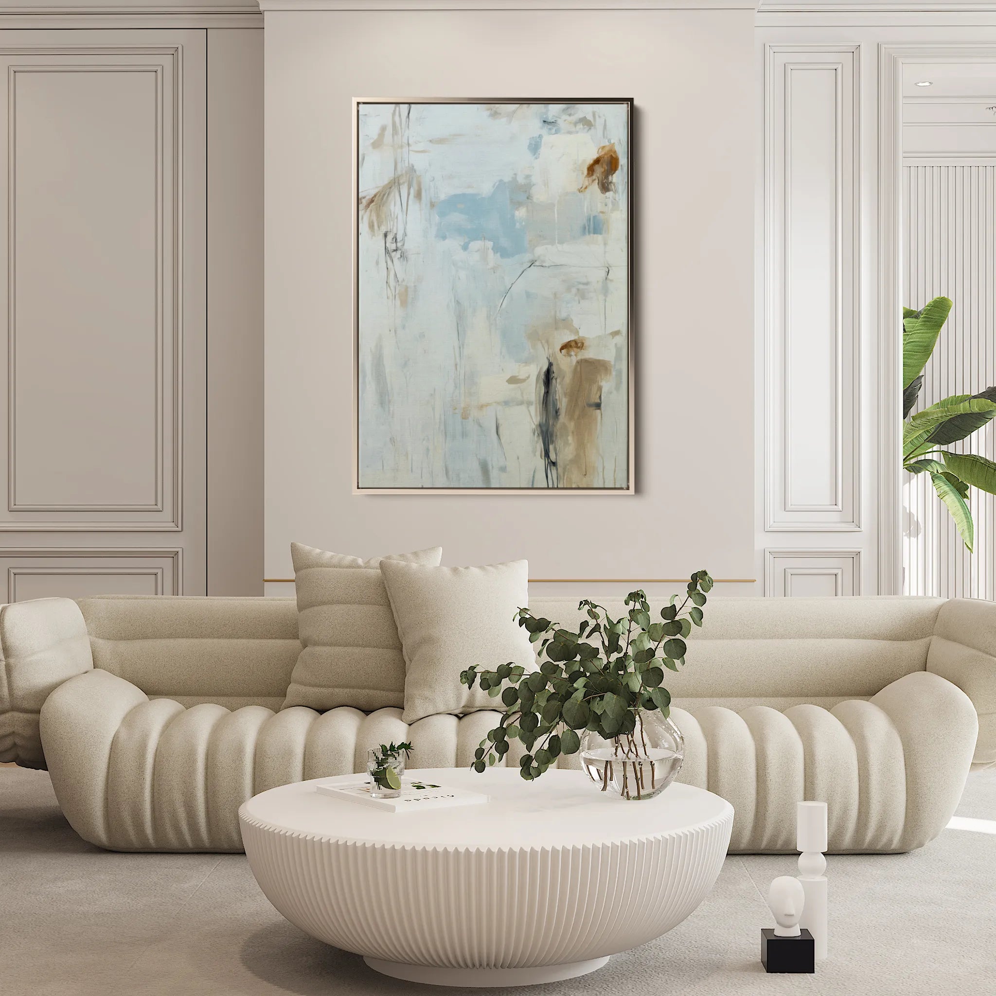 Abstract 1841 Canvas Art 18" x 24" / 45 x 60 cm / Black