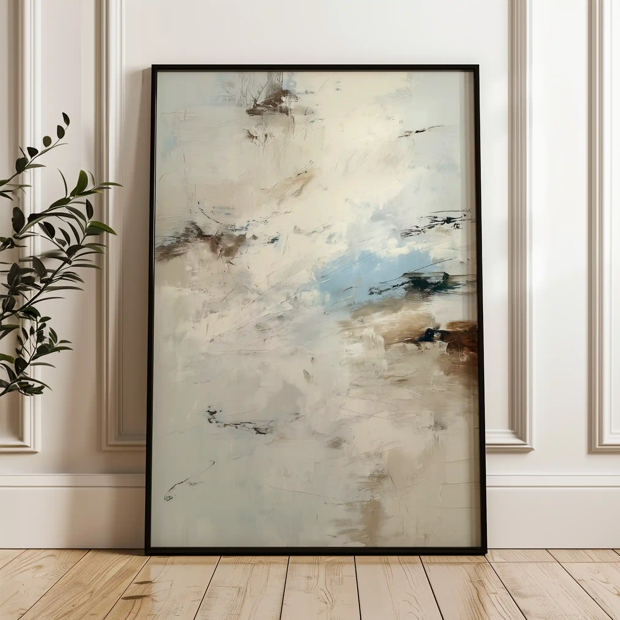 Abstract 1842 Canvas Art 18" x 24" / 45 x 60 cm / Black