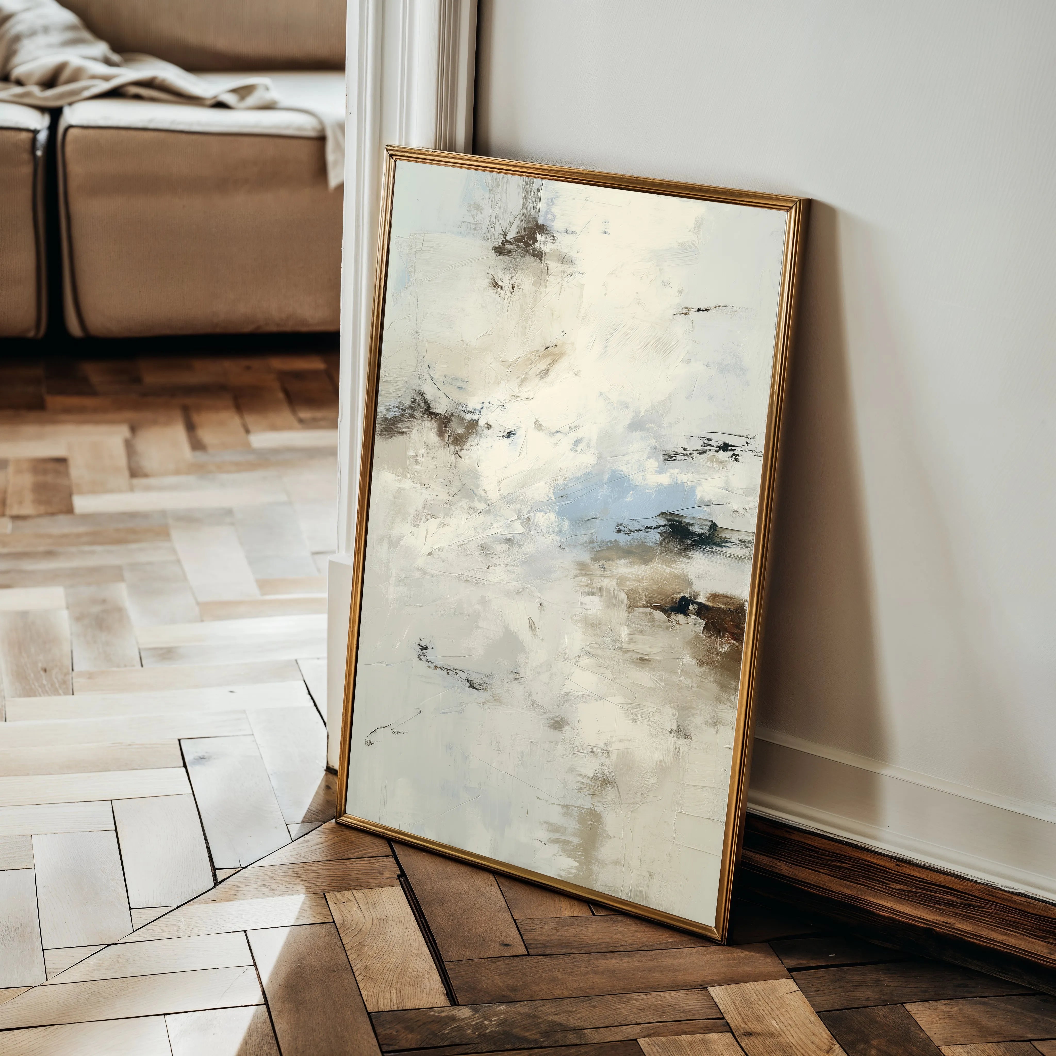 Abstract 1842 Canvas Art 18" x 24" / 45 x 60 cm / Black