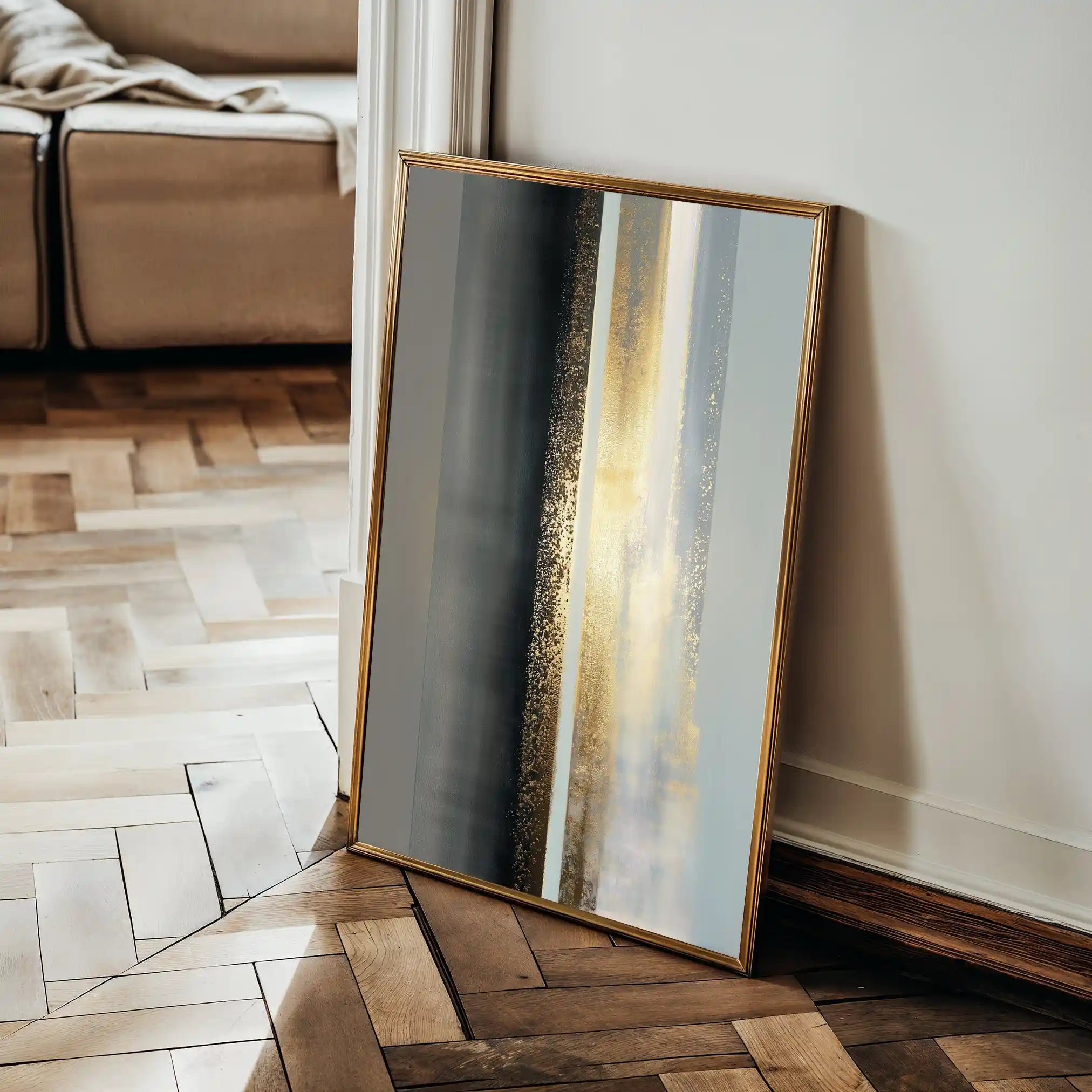 Abstract 1843 Canvas Art 18" x 24" / 45 x 60 cm / Black