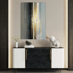 Abstract 1843 Canvas Art 60 x 40 cm / Black