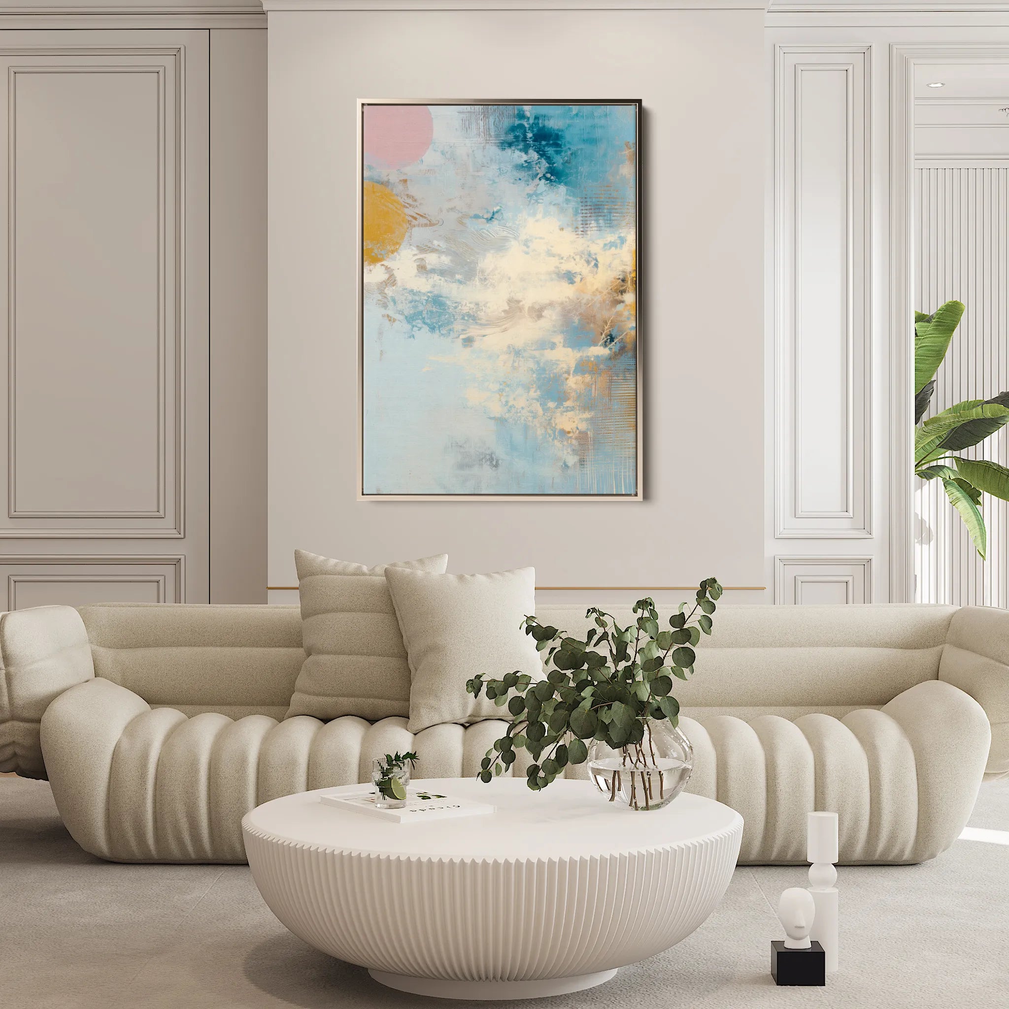 Abstract 1844 Canvas Art 18" x 24" / 45 x 60 cm / Black