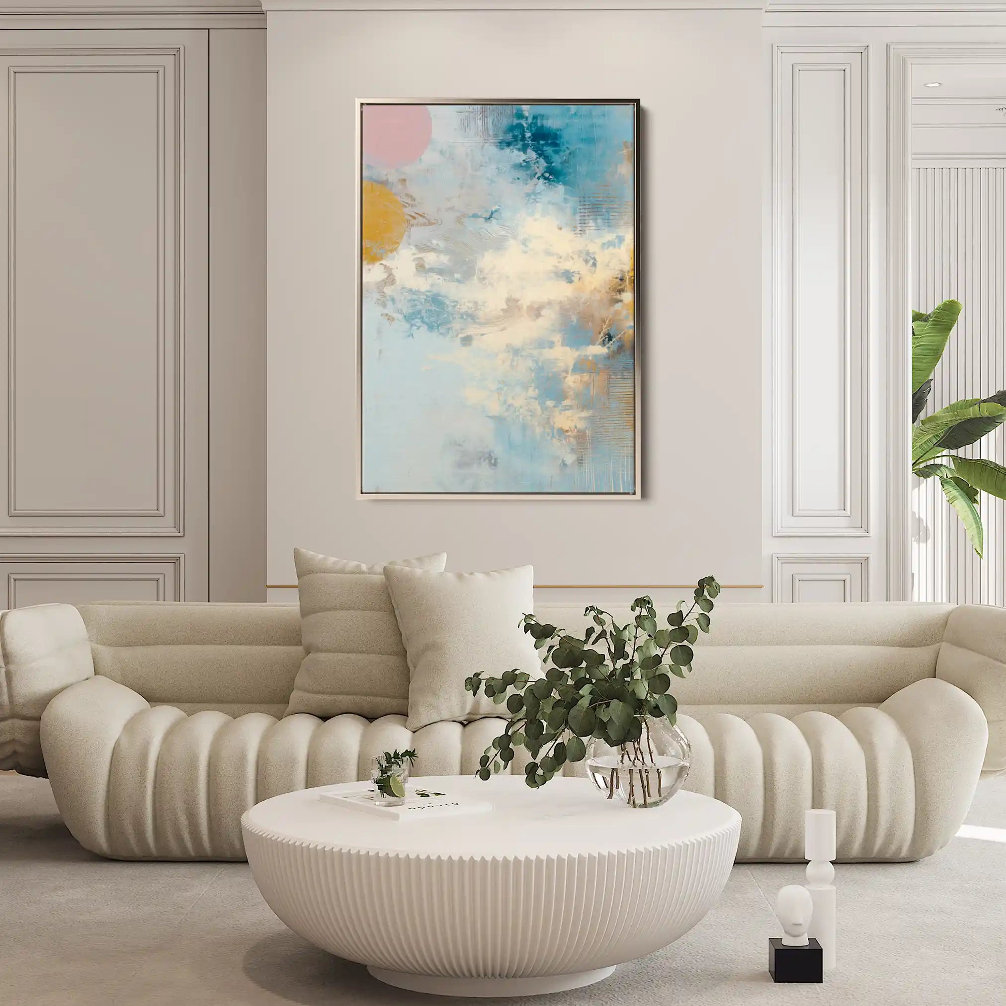 Abstract 1844 Canvas Art 60 x 40 cm / Black