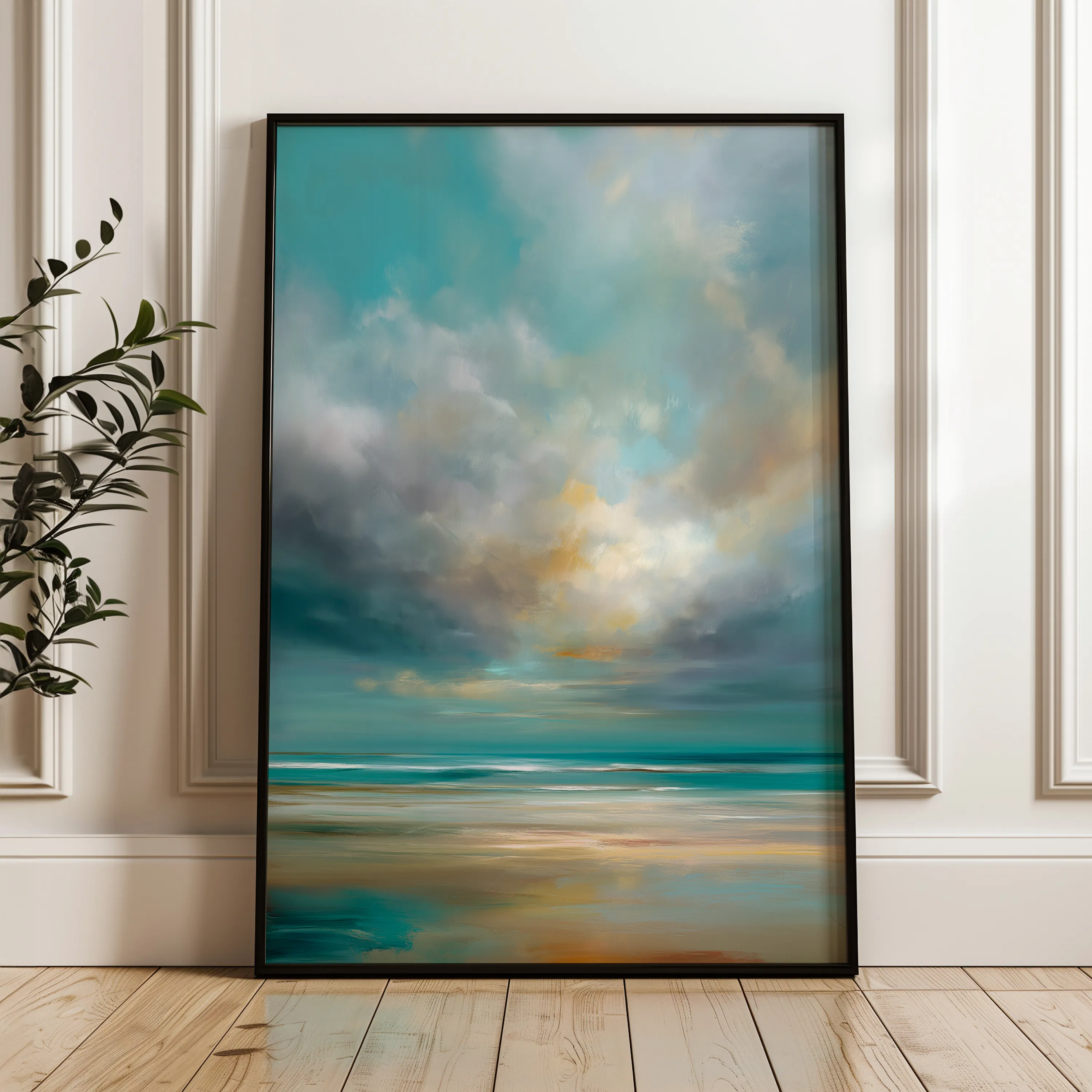 Abstract 1845 Canvas Art 18" x 24" / 45 x 60 cm / Black