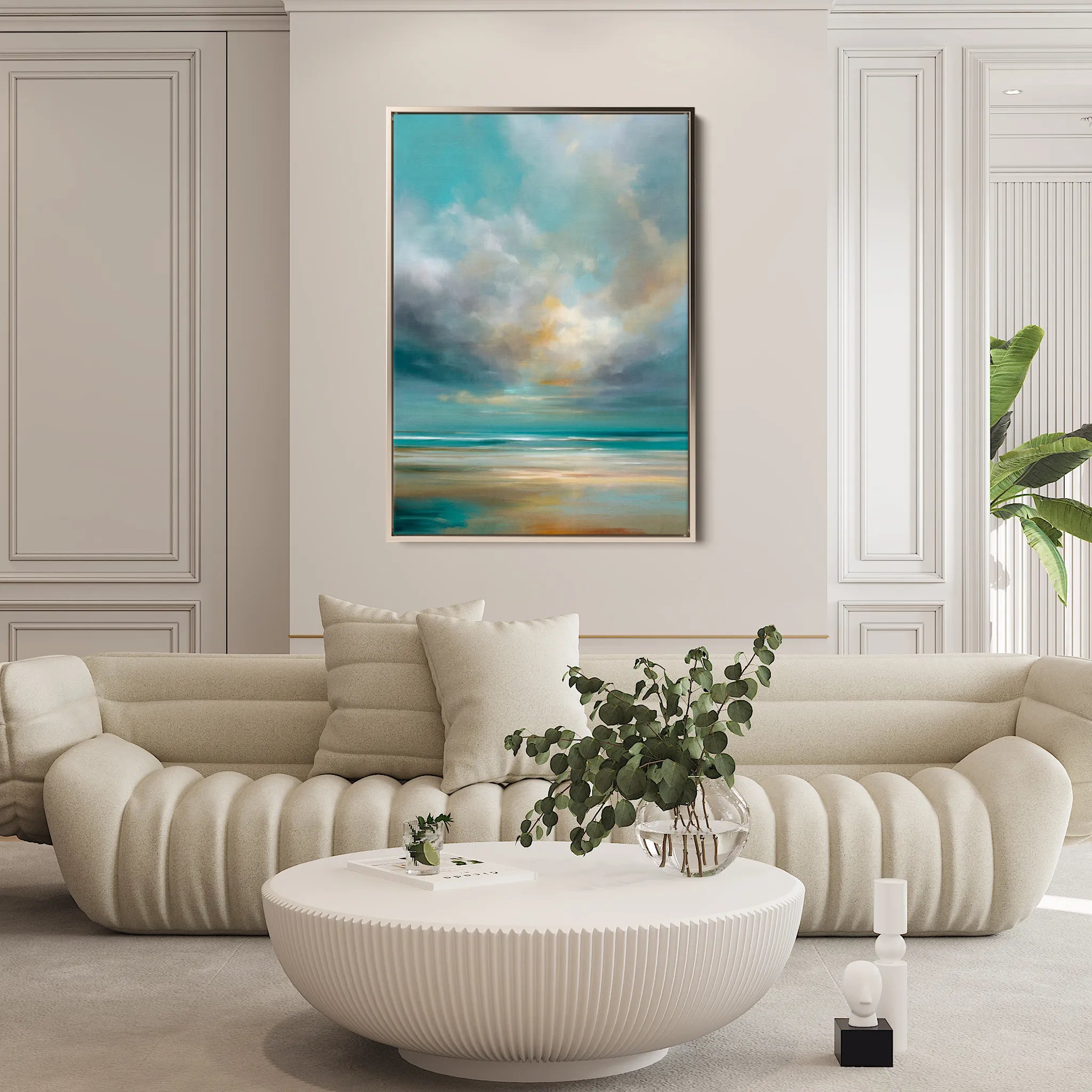 Abstract 1845 Canvas Art 18" x 24" / 45 x 60 cm / Black