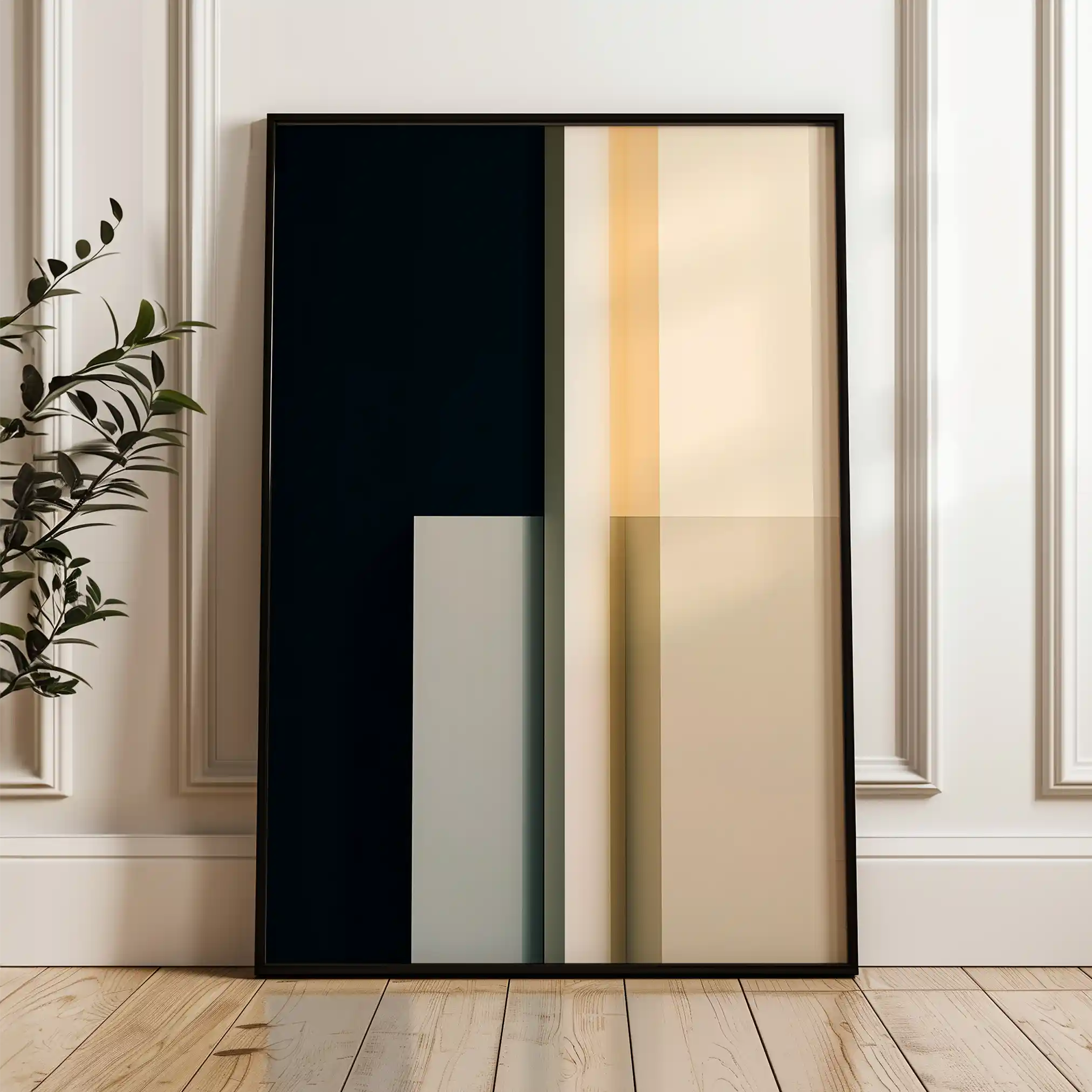 Abstract 1847 Canvas Art 18" x 24" / 45 x 60 cm / Black
