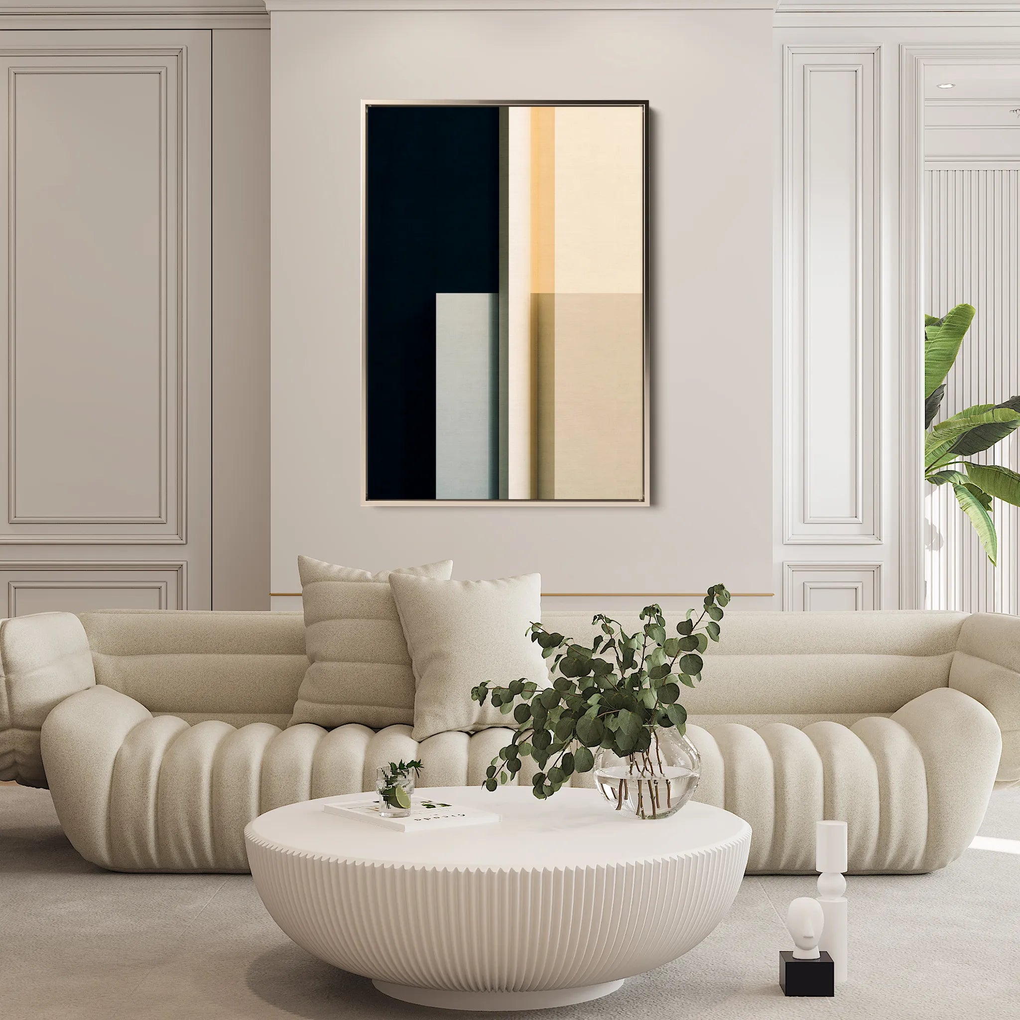 Abstract 1847 Canvas Art 18" x 24" / 45 x 60 cm / Black