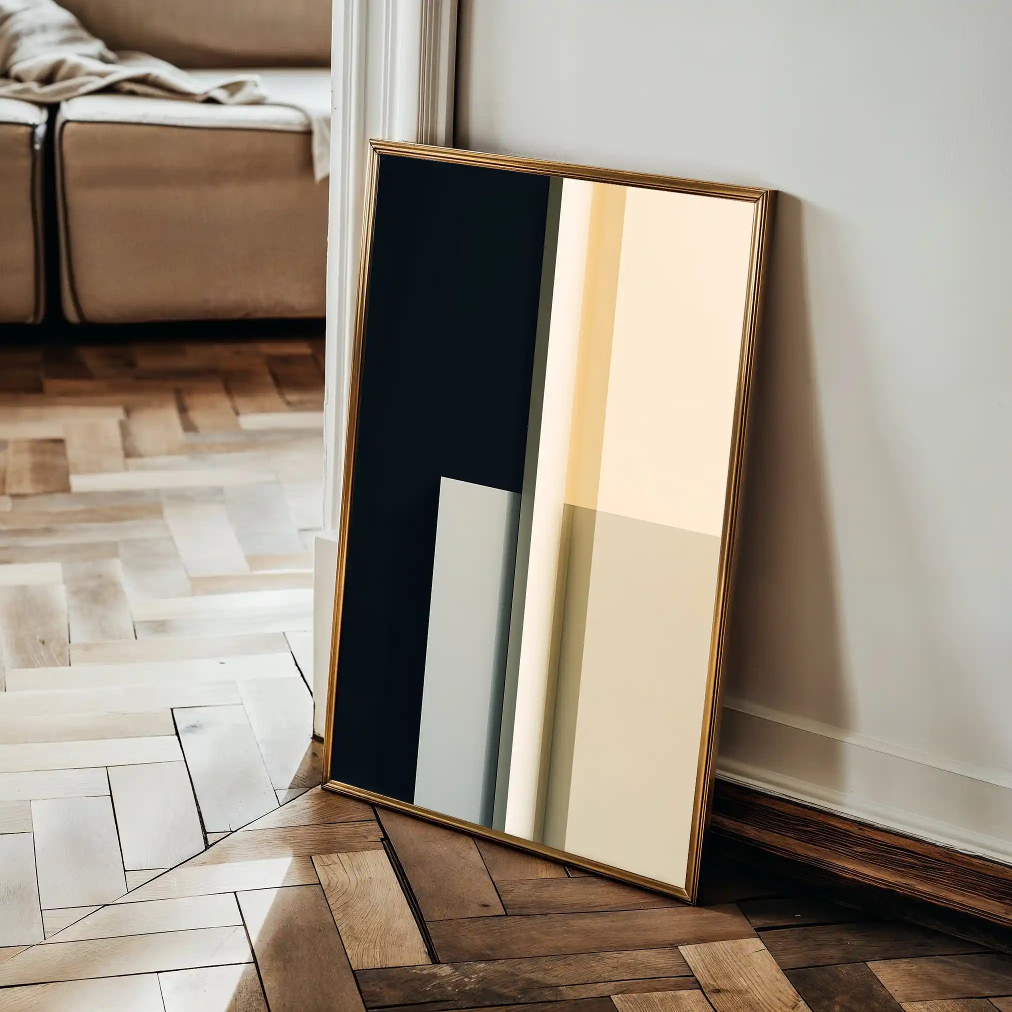 Abstract 1847 Canvas Art 18" x 24" / 45 x 60 cm / Black