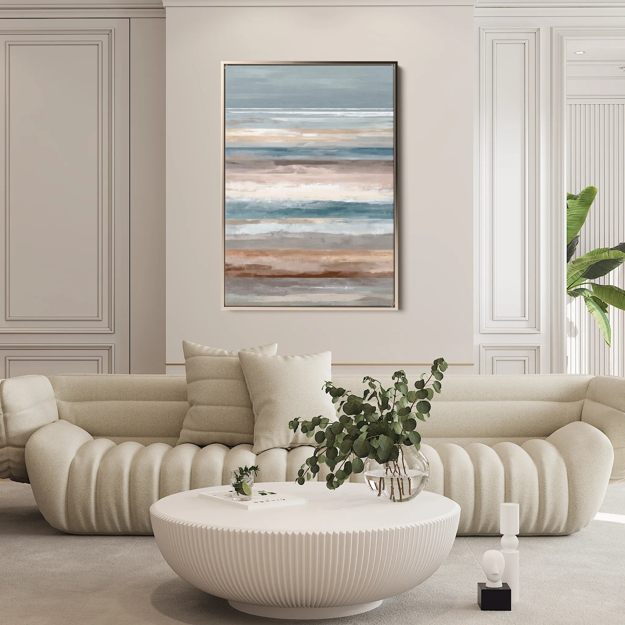 Abstract 1848 Canvas Art 18" x 24" / 45 x 60 cm / Black