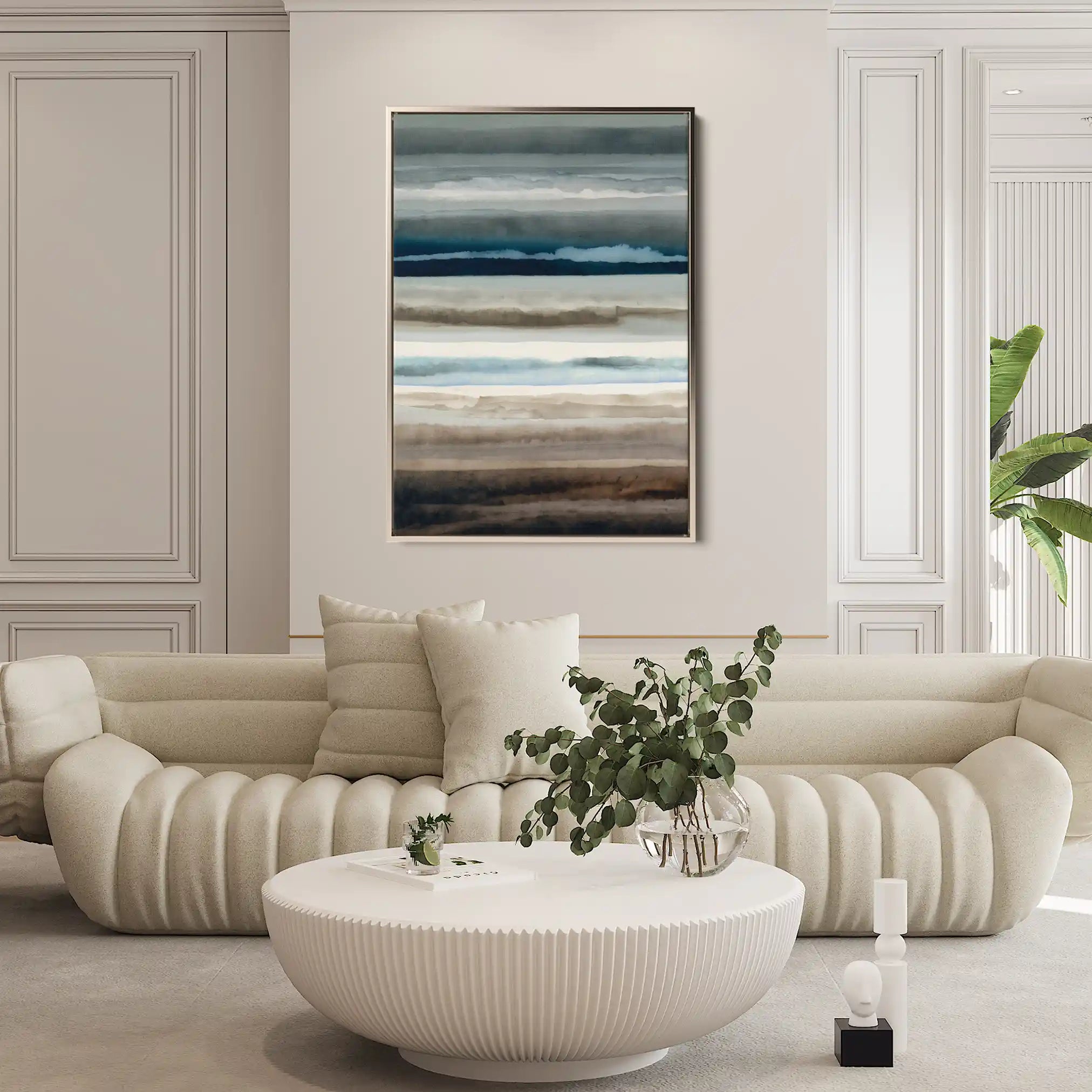 Abstract 1849 Canvas Art 18" x 24" / 45 x 60 cm / Black