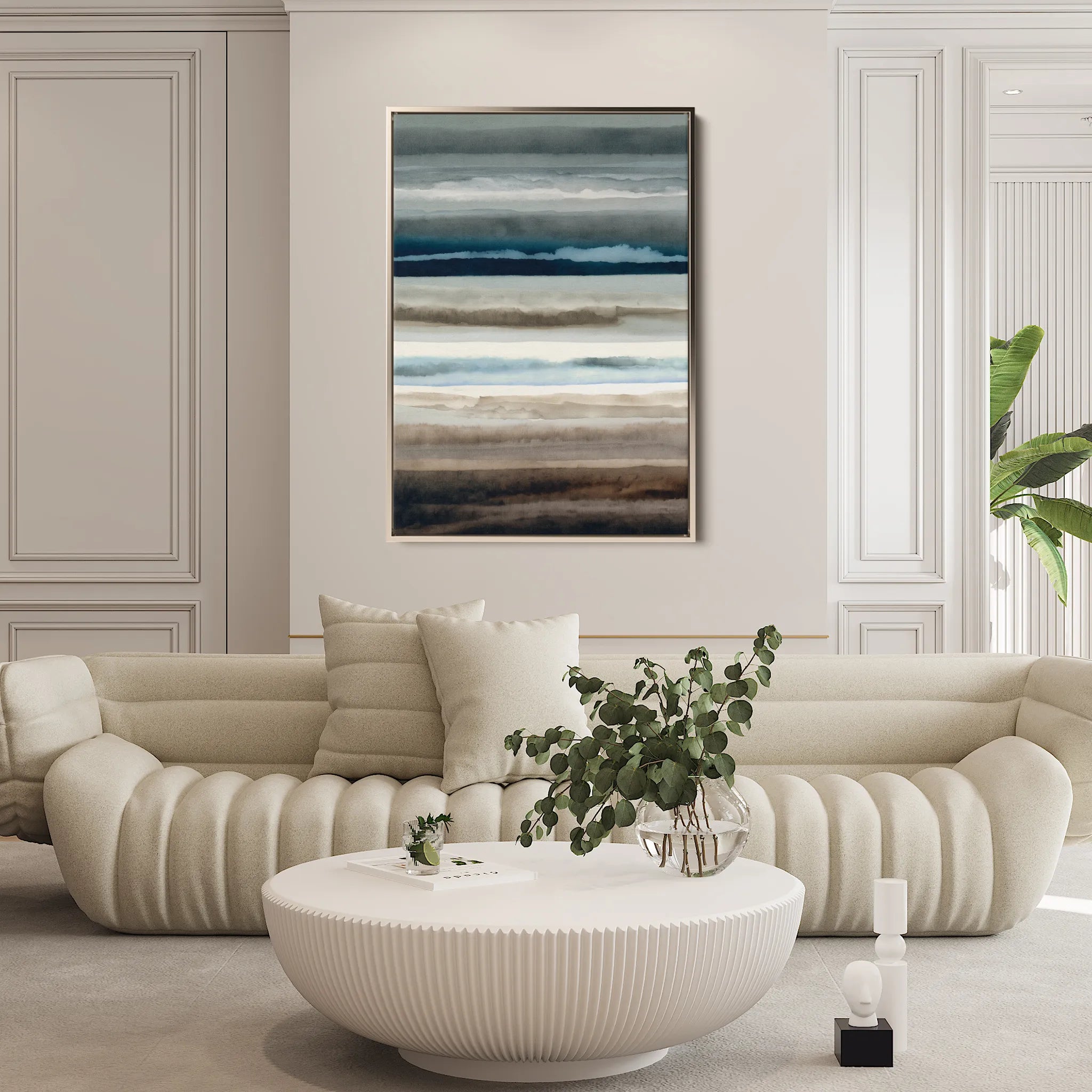 Abstract 1849 Canvas Art 18" x 24" / 45 x 60 cm / Black