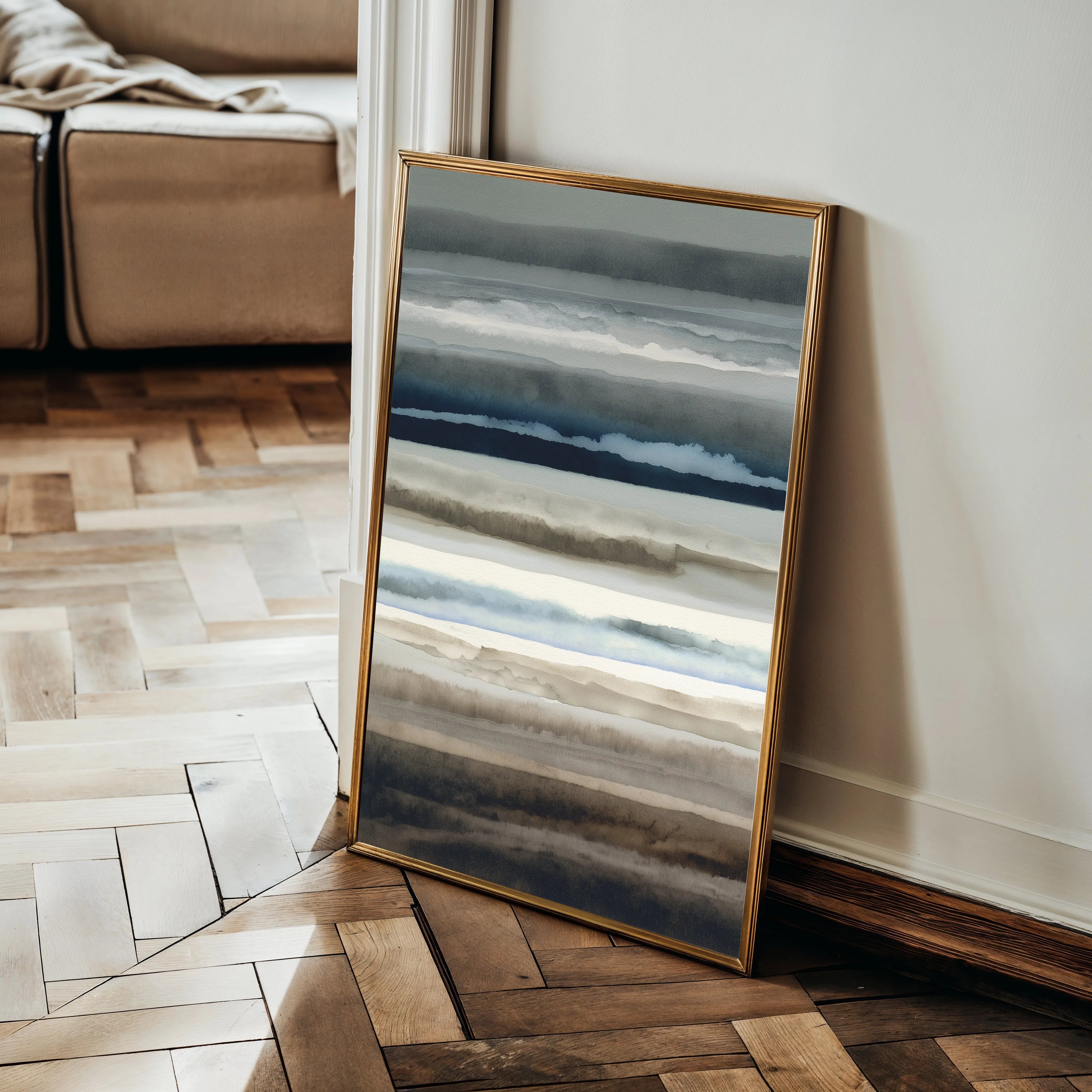 Abstract 1849 Canvas Art 18" x 24" / 45 x 60 cm / Black