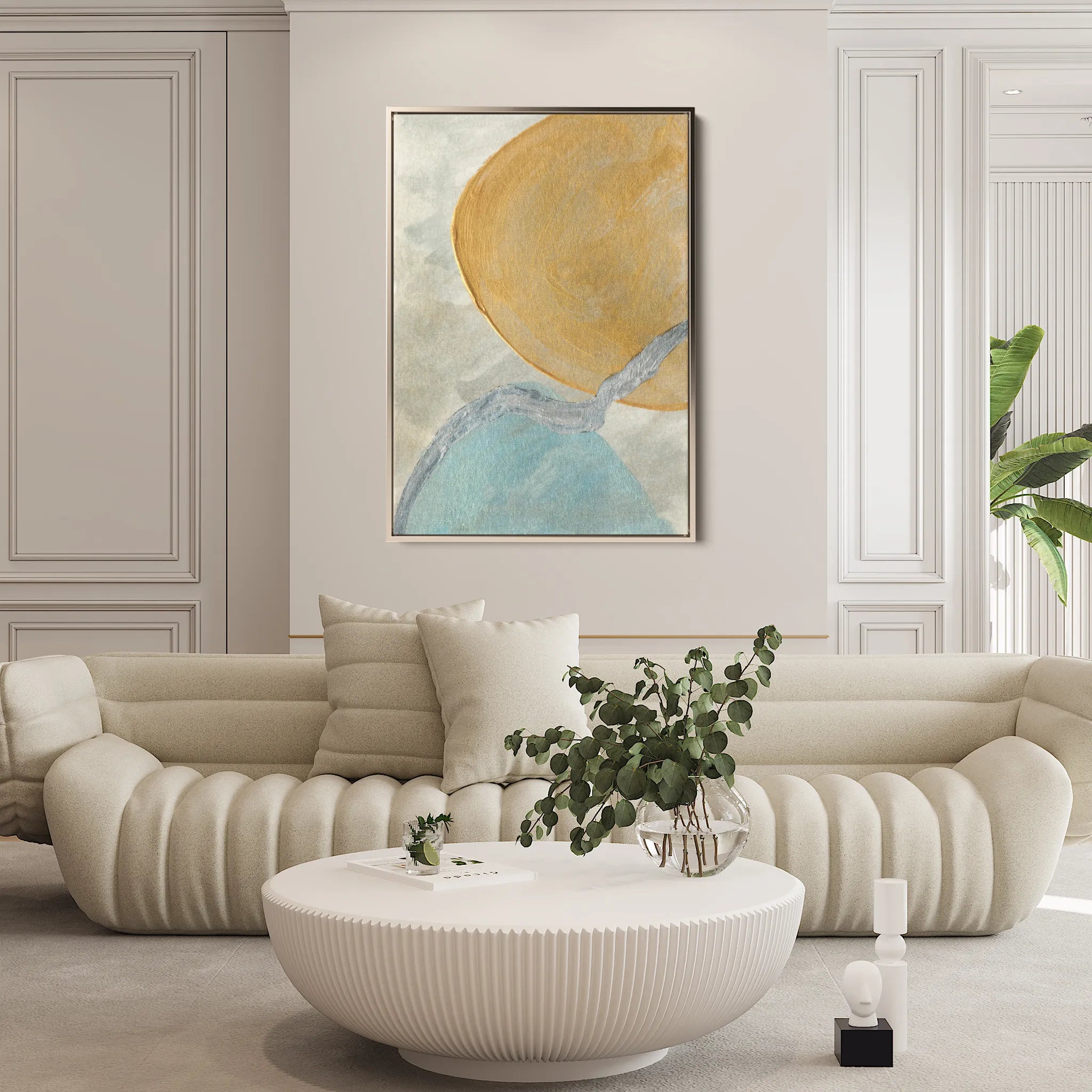 Abstract 185 Canvas Art 18" x 24" / 45 x 60 cm / Black