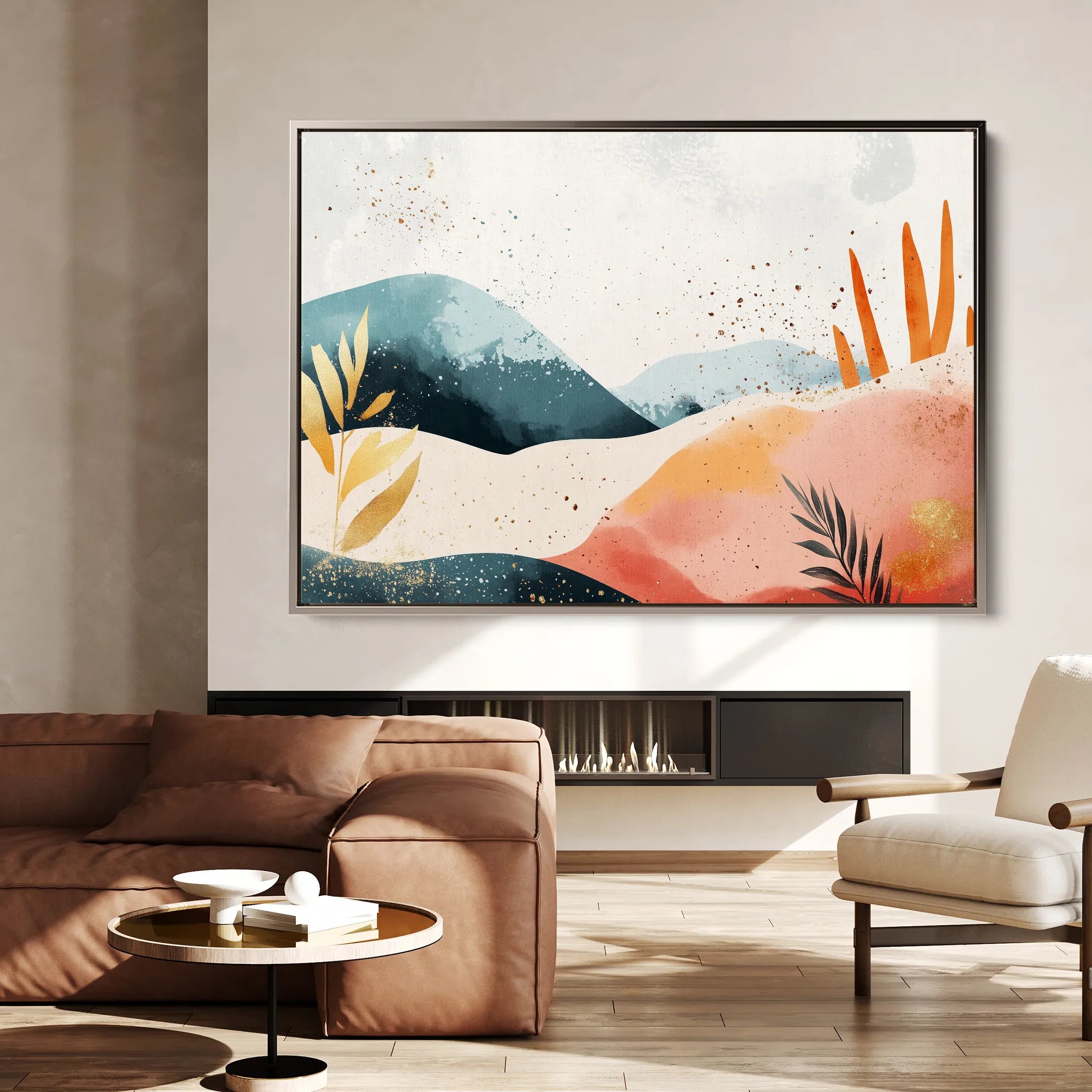 Boho 185 Canvas Art 18" x 24" / 45 x 60 cm / Black