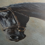 Horses 185 Canvas Art 18" x 24" / 45 x 60 cm / Black