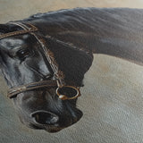 Horses 185 Canvas Art 18" x 24" / 45 x 60 cm / Black