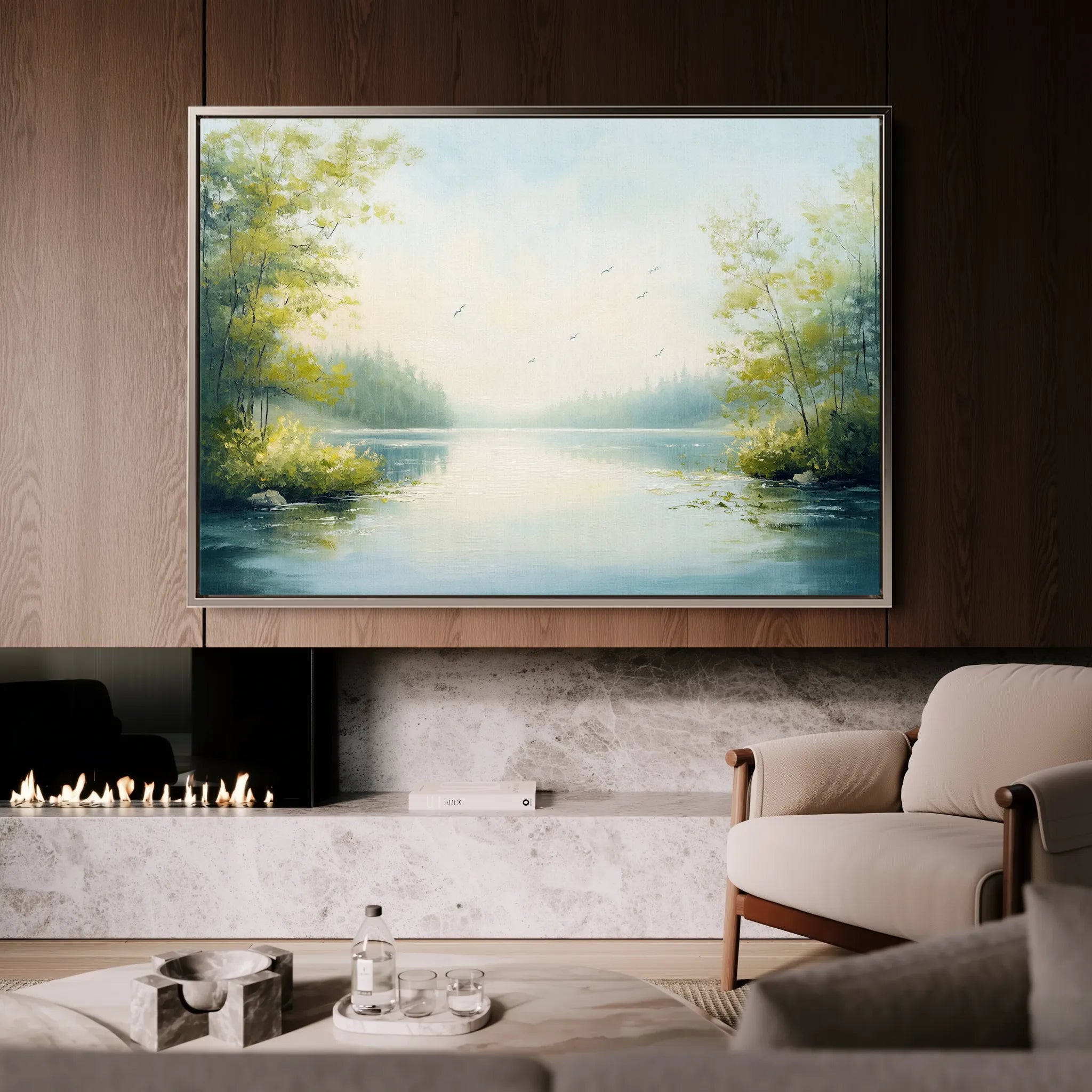 Landscape 185 Canvas Art 18" x 24" / 45 x 60 cm / Black