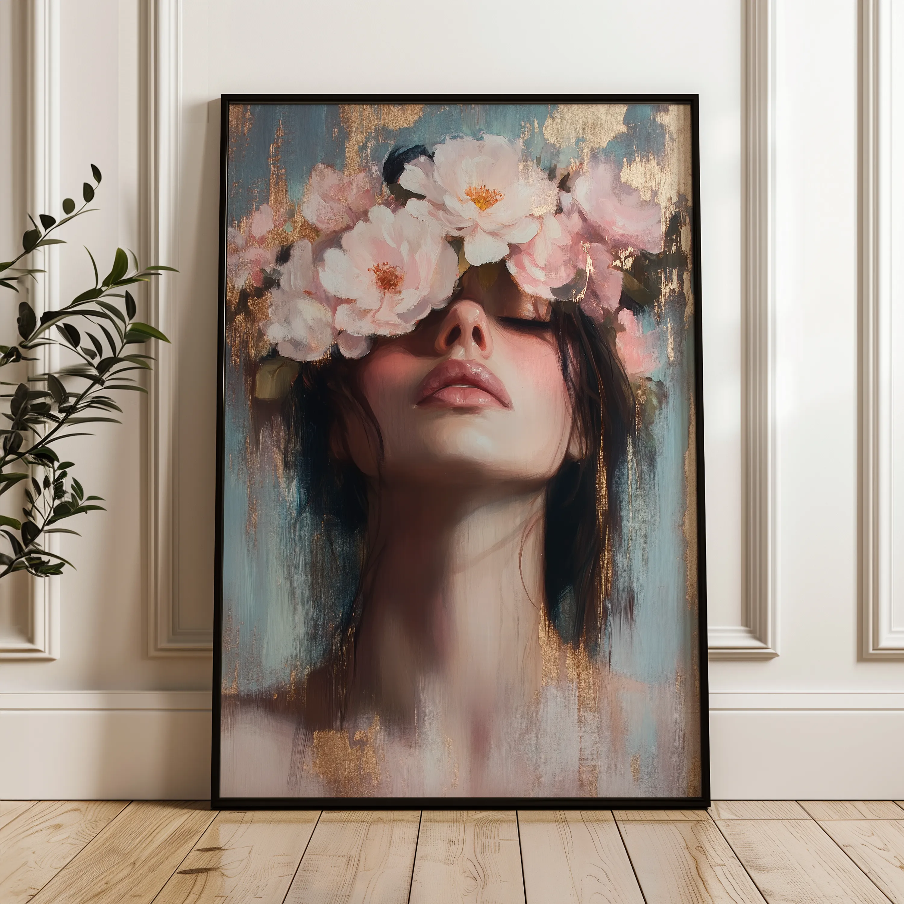Portrait 185 Canvas Art 18" x 24" / 45 x 60 cm / Black