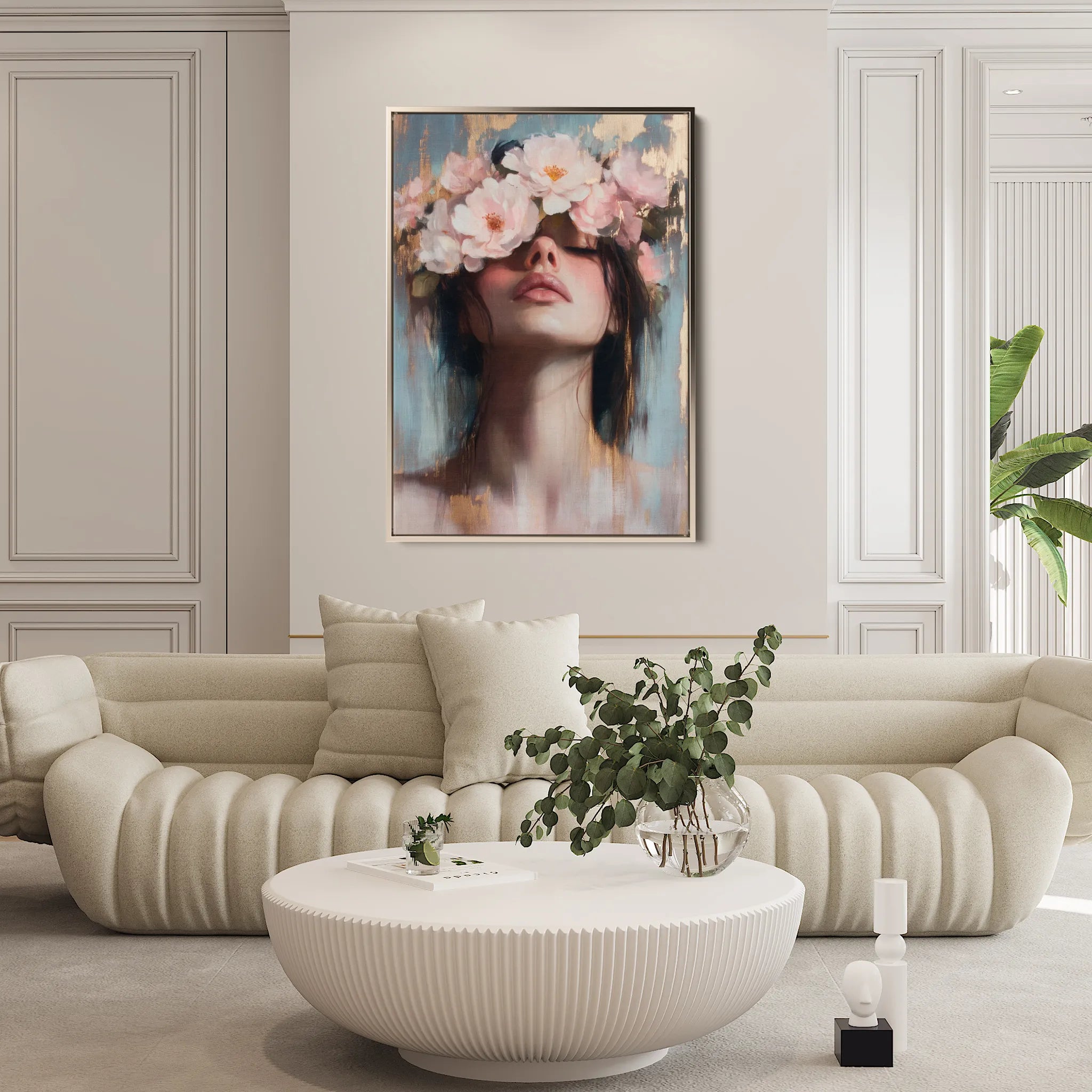 Portrait 185 Canvas Art 18" x 24" / 45 x 60 cm / Black
