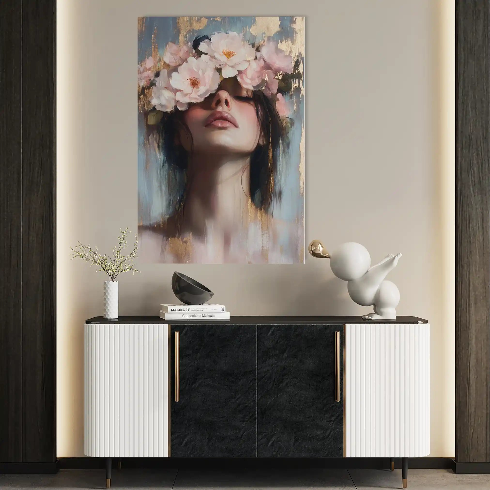 Portrait 185 Canvas Art 60 x 40 cm / Black